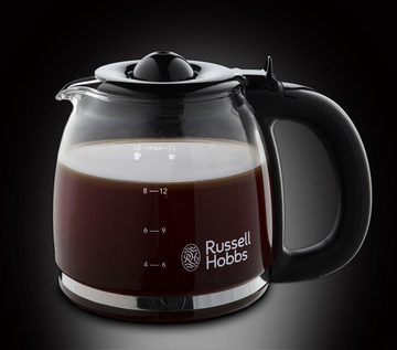 RUSSELL HOBBS Filterkaffeemaschine Victory 24030-56, 1,25l Kaffeekanne, 1x4, Digitale Glas-Kaffeemaschine