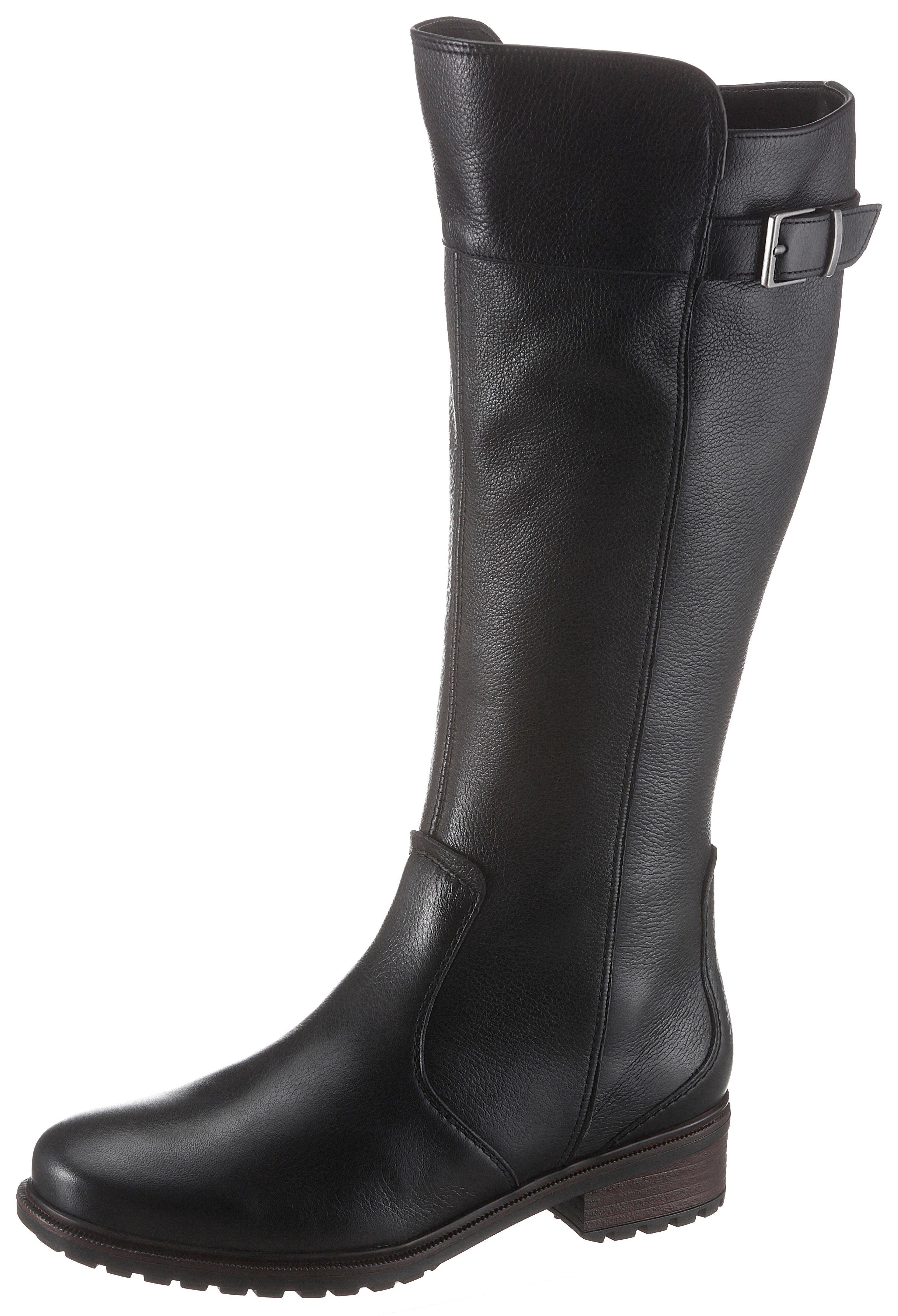 schwarze weitschaftstiefel