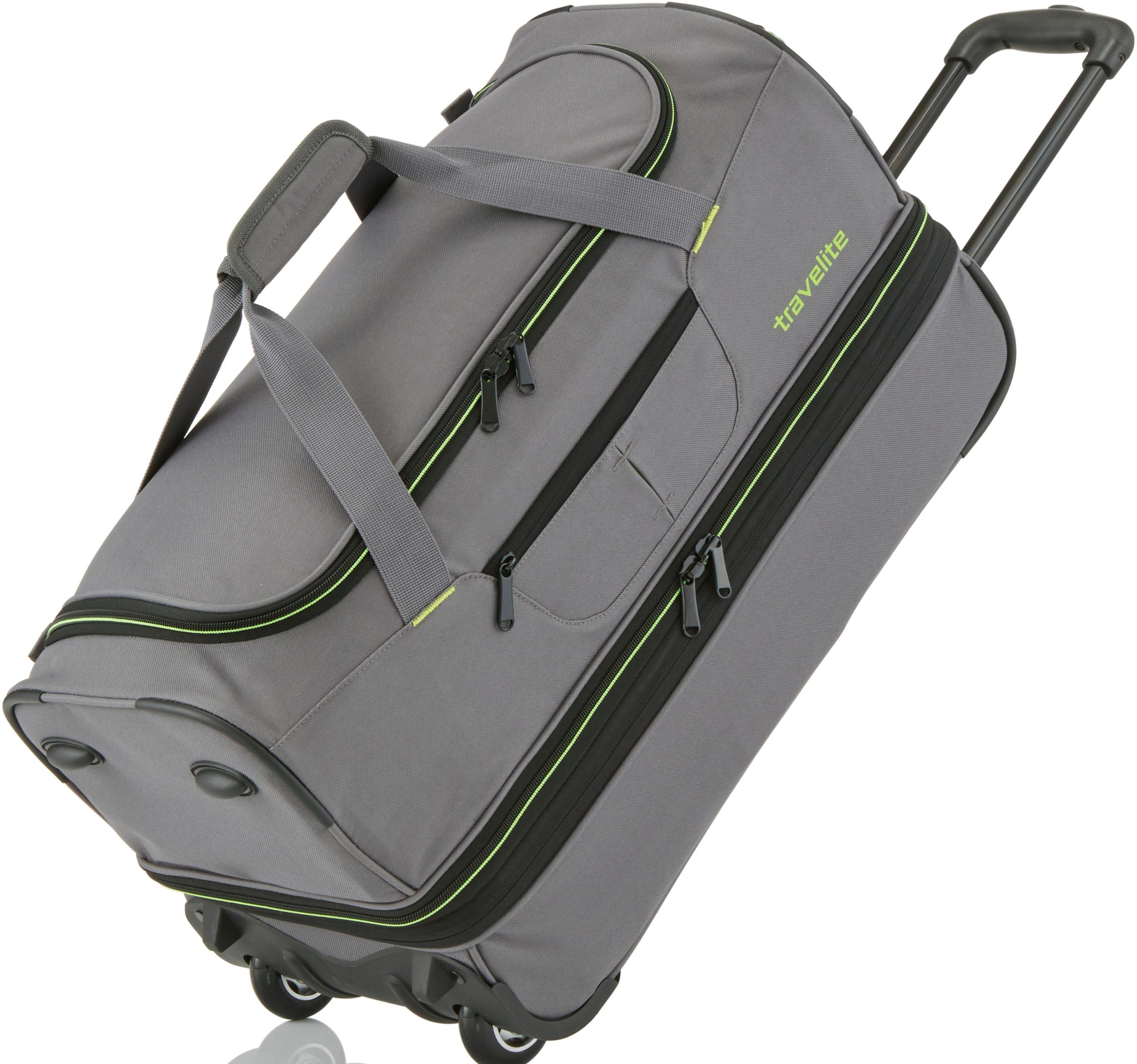 travelite Reisetasche »Basics, 70 cm, grau/grün«, mit Trolleyfunktion und  Volumenerweiterung online kaufen | OTTO