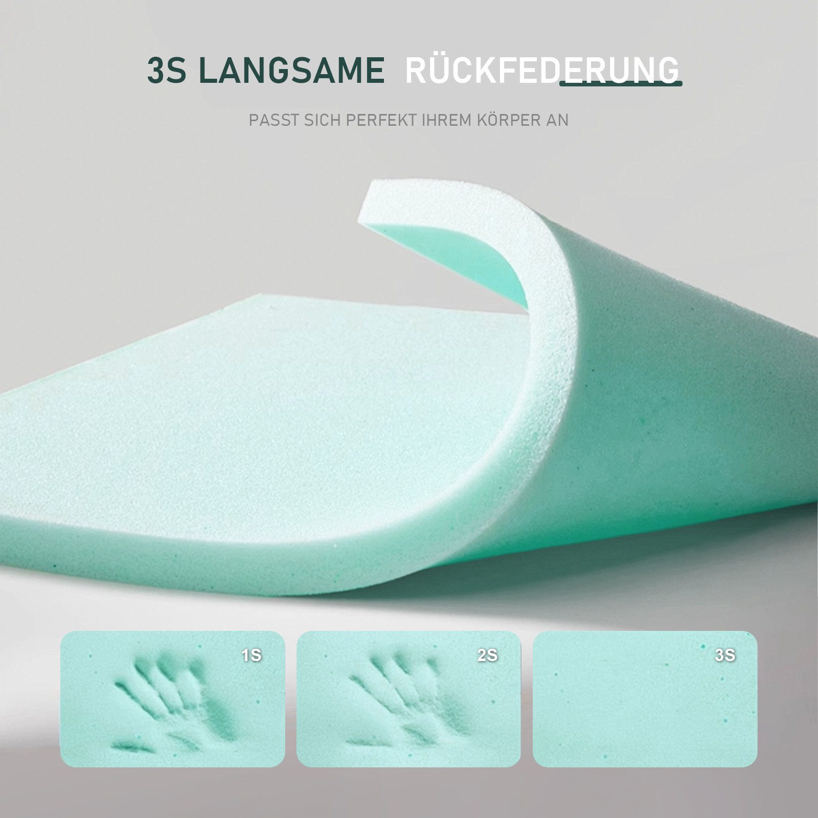 ROYGBIV, Topper Gel-Memory und Komfortschicht– 5 cm Matratzentopper Oeko-TEX, 5 cm hoch, Bett Topper Waschbar Bezug, Atmungsaktiv,Verbessern Sie Ihren Schlaf
