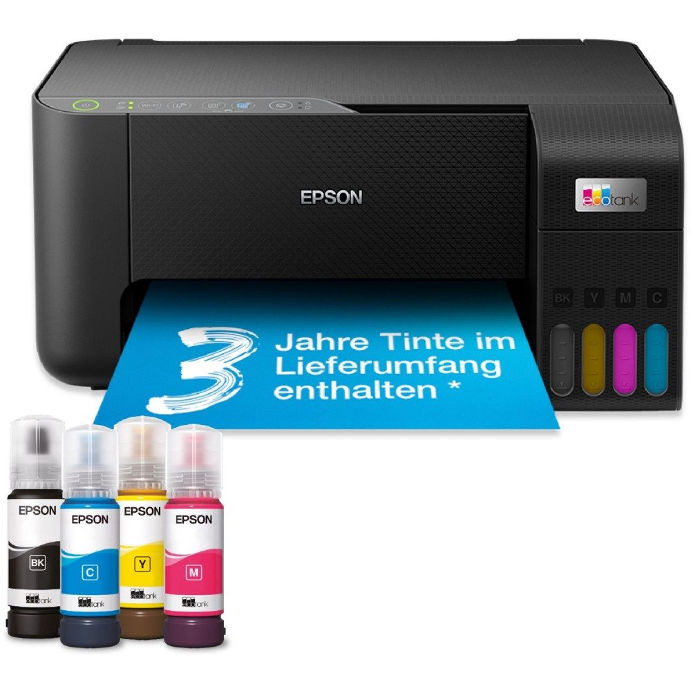 Epson Epson EcoTank ET-2864 Multifunktionsgerät Tinte schwarz Multifunktionsdrucker, (Bluetooth, Kopierer)