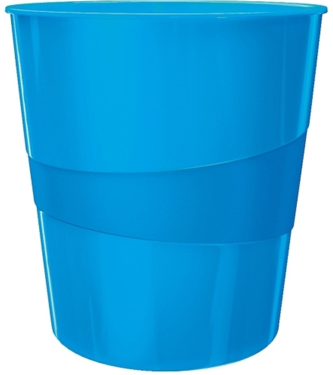 LEITZ Papierkorb Papierkorb Wow 15l Polystyren blau metallic (6 Stück)