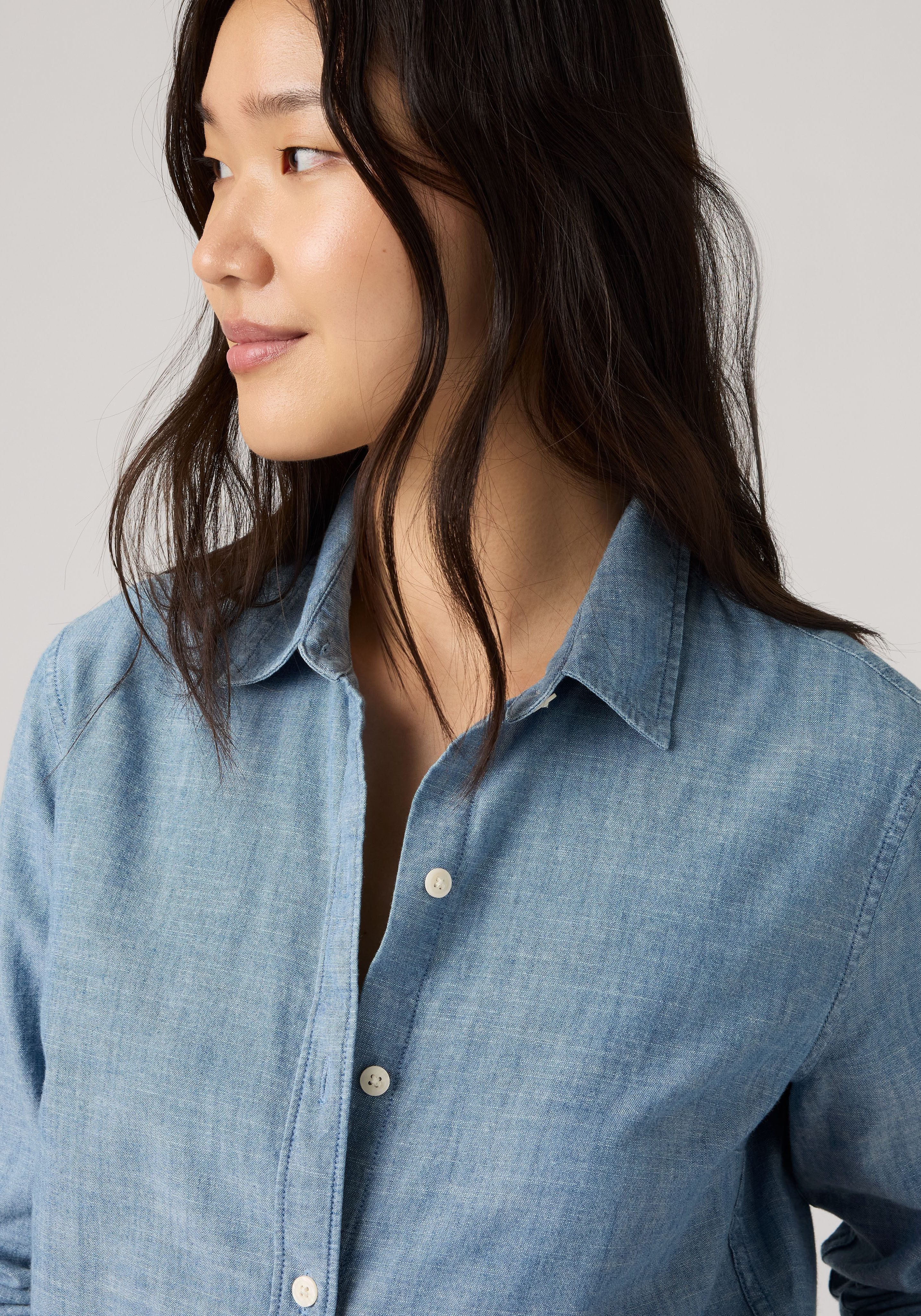 Levi's® Hemdbluse CARLILE CLASSIC POPLIN SHIRT Klassischer Hemdblusenkragen – Bild 3 von 5