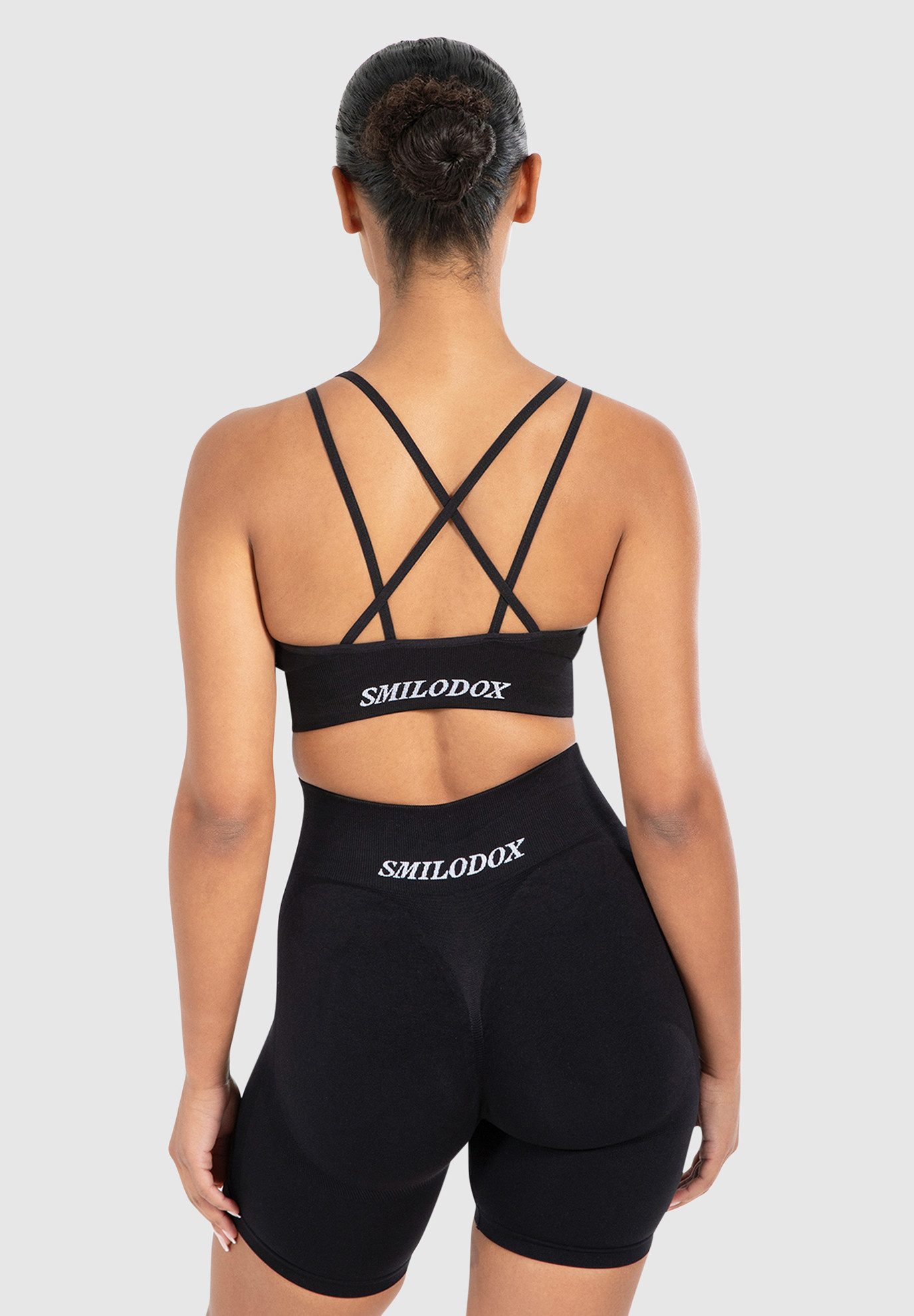 Smilodox Sport-BH Katrin, Crop Top V-Ausschnitt Fester Halt Fester Halt Yog günstig online kaufen