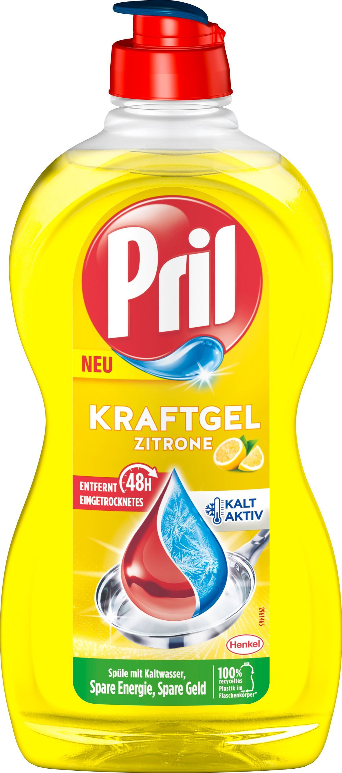 PRIL Kraftgel Zitrone 450 ml Geschirrspülmittel (1-St. Handgeschirrspülmittel mit höchster Fettlösekraft)
