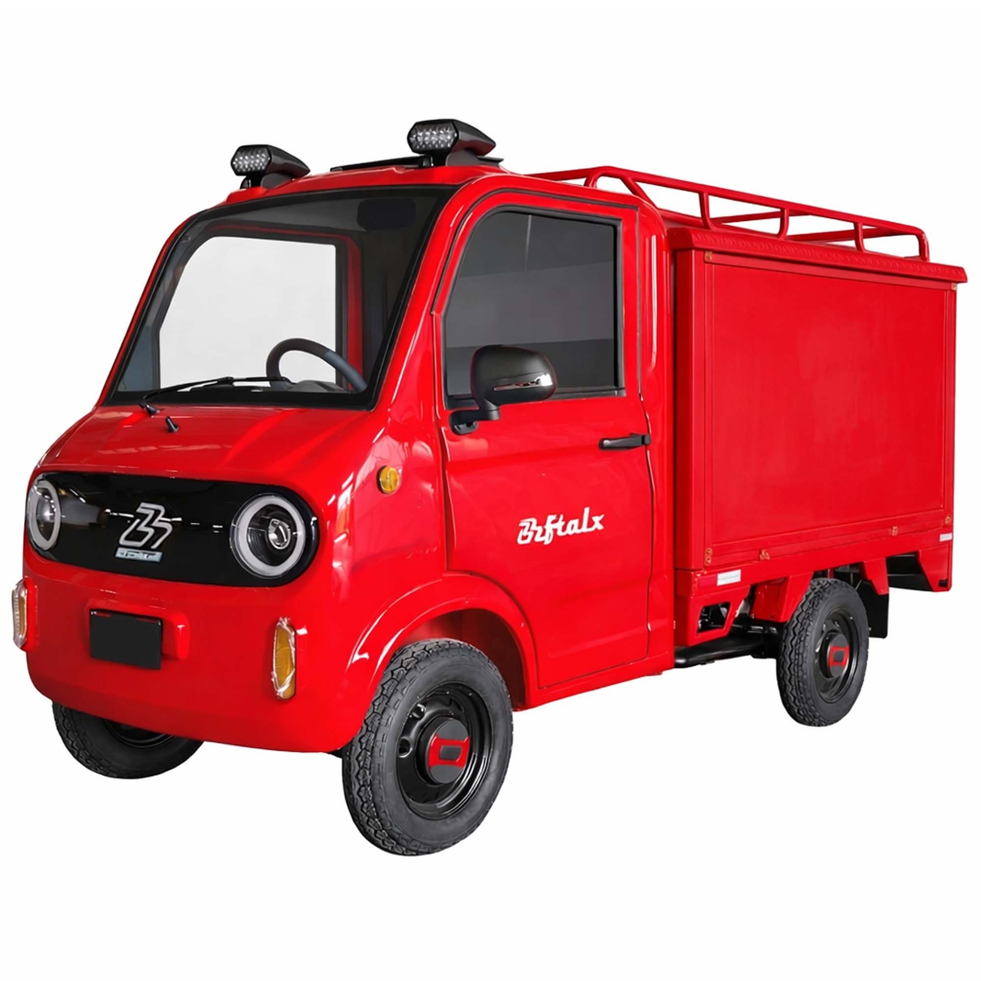 Urban Hopper E-Motorroller Elektro Lasten-Vierrad Lastenrad Mini-Kasten-LKW YB 40, 1500 W, 40 km/h, Mit Lenkrad ca. 80km Reichweite, 468kg Zuladung, LED-Licht COC