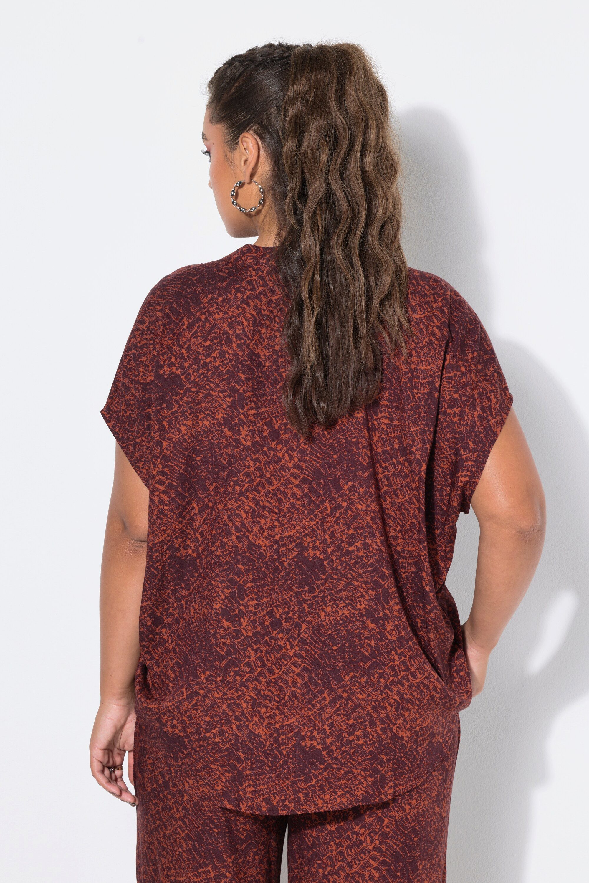 Studio Untold Druckbluse Blusenshirt oversized Croco Print