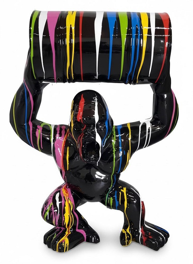 JVmoebel Skulptur Handgefertigte Gorilla Figur aus Stuckgips für stilvolle Dekoration, Made in Europa