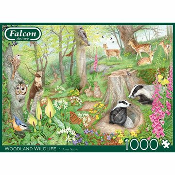 Jumbo Spiele Puzzle Falcon Woodland Wildlife 1000 Teile, 1000 Puzzleteile