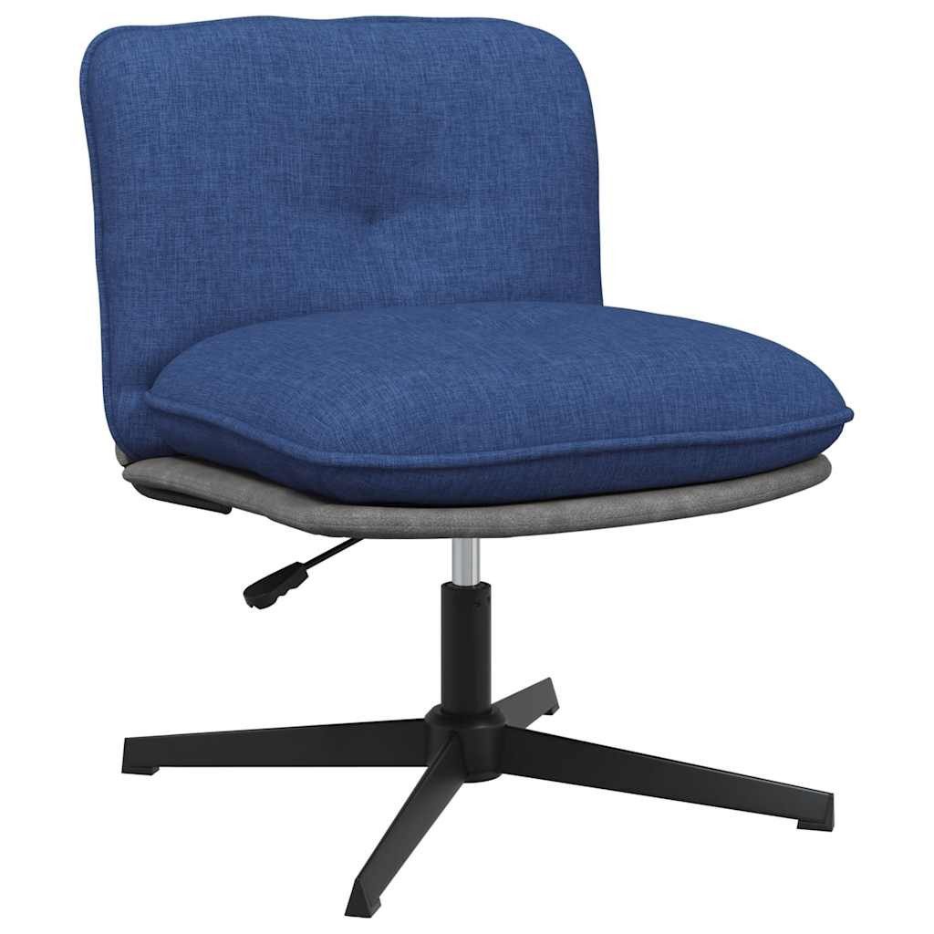 vidaXL Stuhl Bürostuhl Drehbar Blau Stoff (1 St)