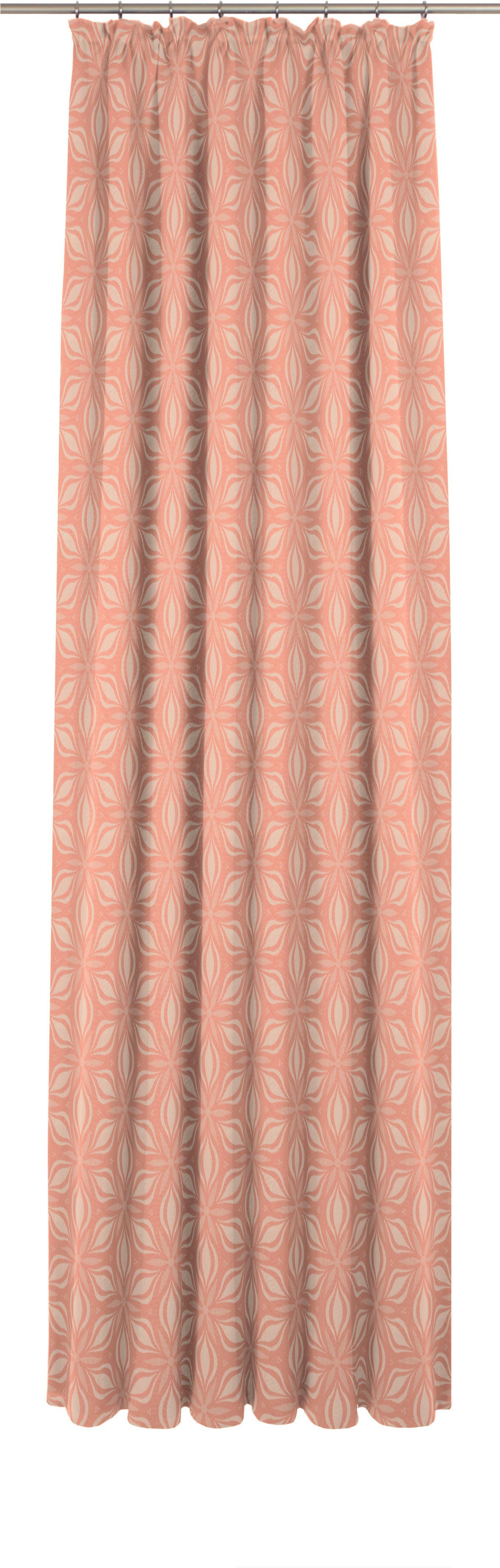 nachhaltig Jacquard, (1 Adam, orange Kräuselband Retro Floret, Vorhang St), blickdicht,