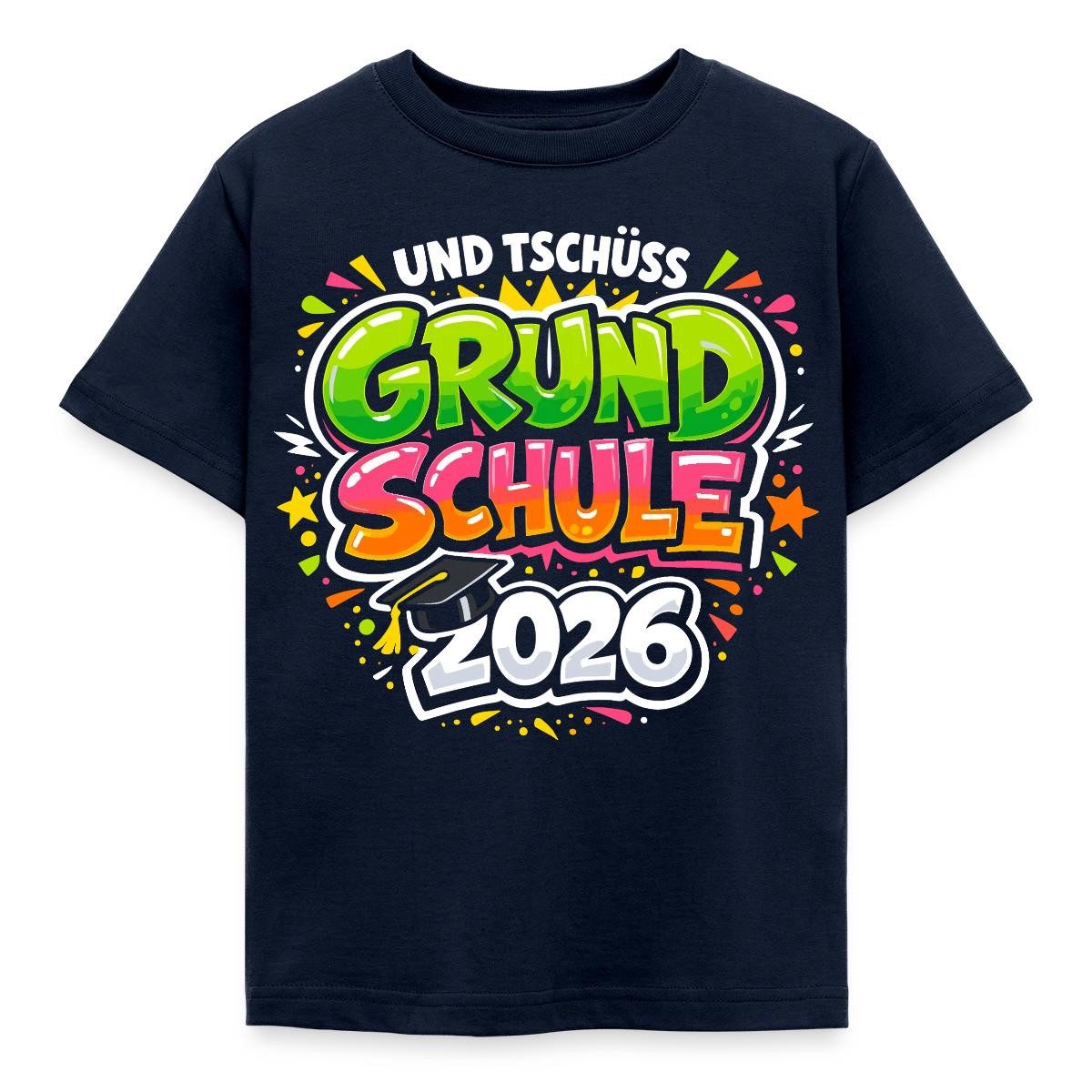 T-Shirt Und Tschüss Grundschule 2026 Bunt Und Laut Kinder T-Shirt