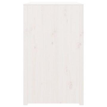 vidaXL Garten-Geräteschrank Outdoor-Küchenschrank Weiß 106x55x92 cm Massivholz Kiefer Terrassensch