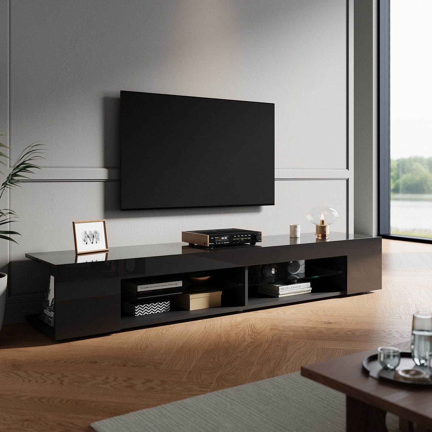 SONNI Lowboard Lowboard 180 cm TV-Schrank TV-Board, stehend, sideboards