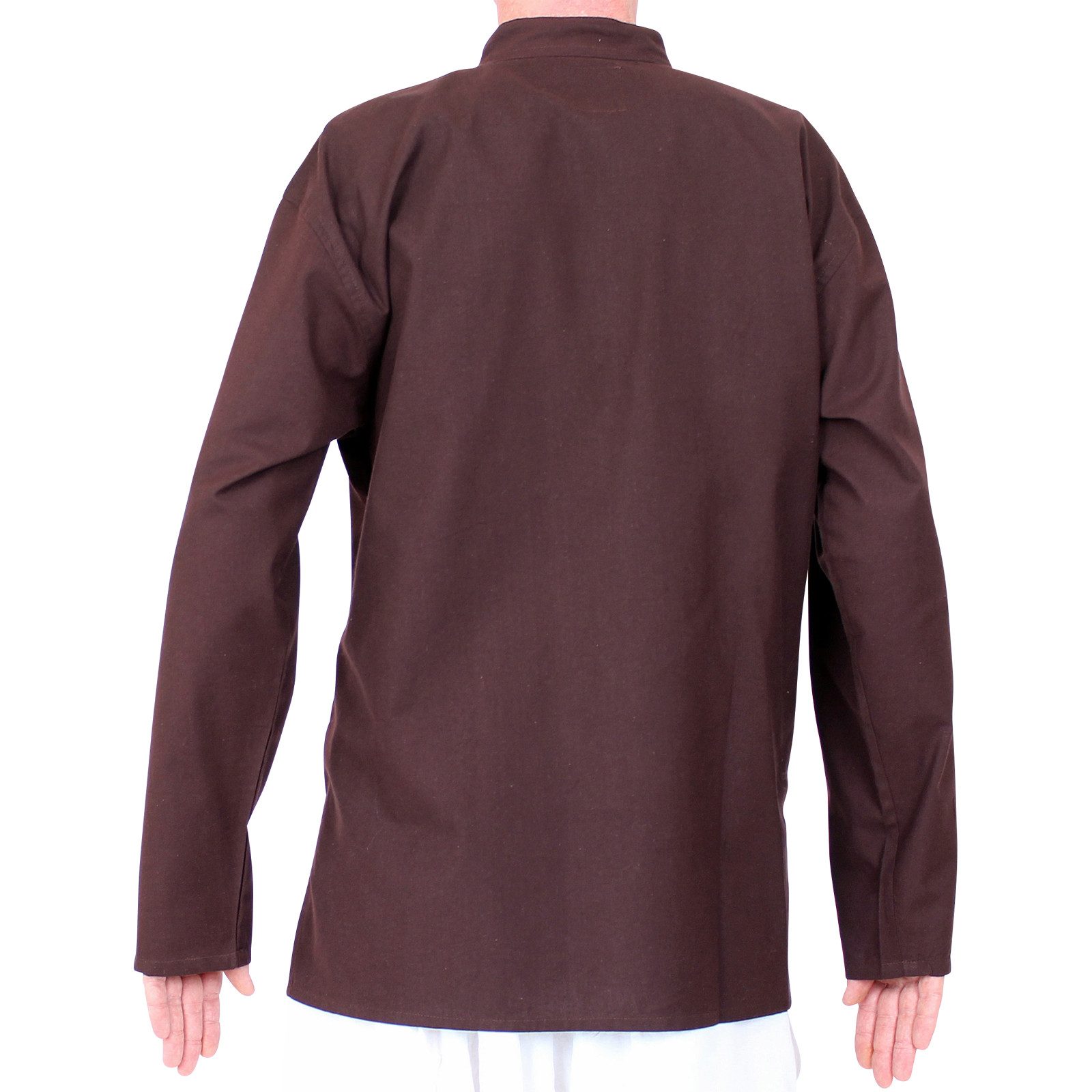 BUDDHA arts&more Langarmhemd Traditionelles Nepalhemd Kurta Fishermanhemd Langarm
