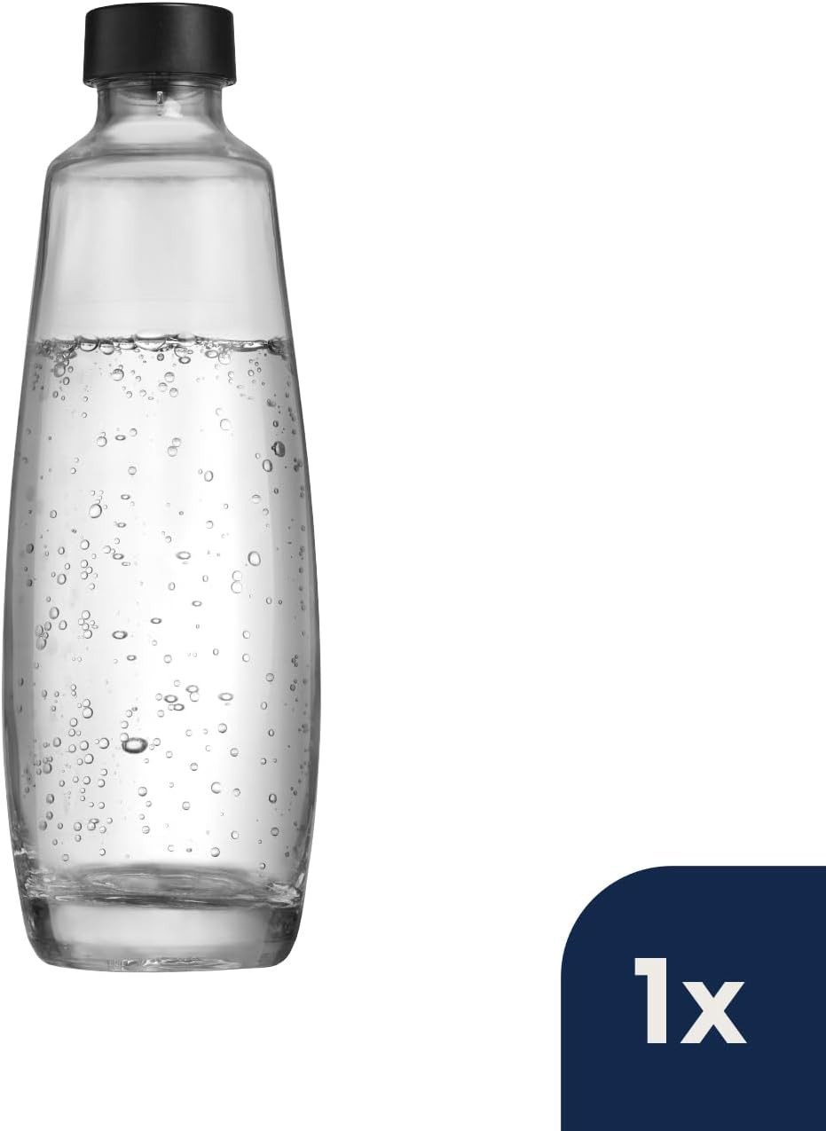 SodaStream Duo Sprudelmaschine | Für Glaskanne & Flasche | 60L Zylinder | Schwarz