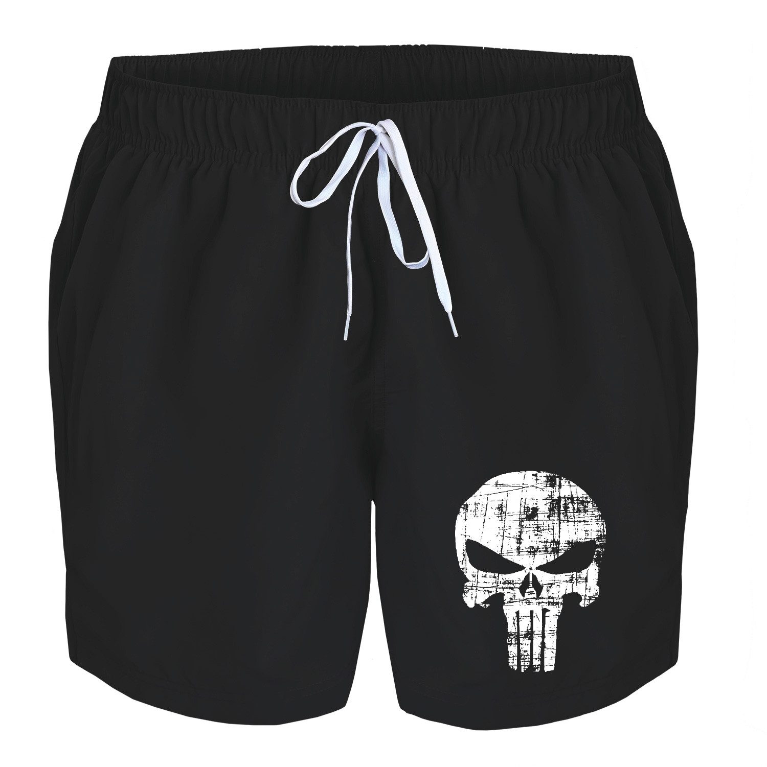 deinshirt Badehose Schwimmshorts Punisher Skull Integrierter günstig online kaufen
