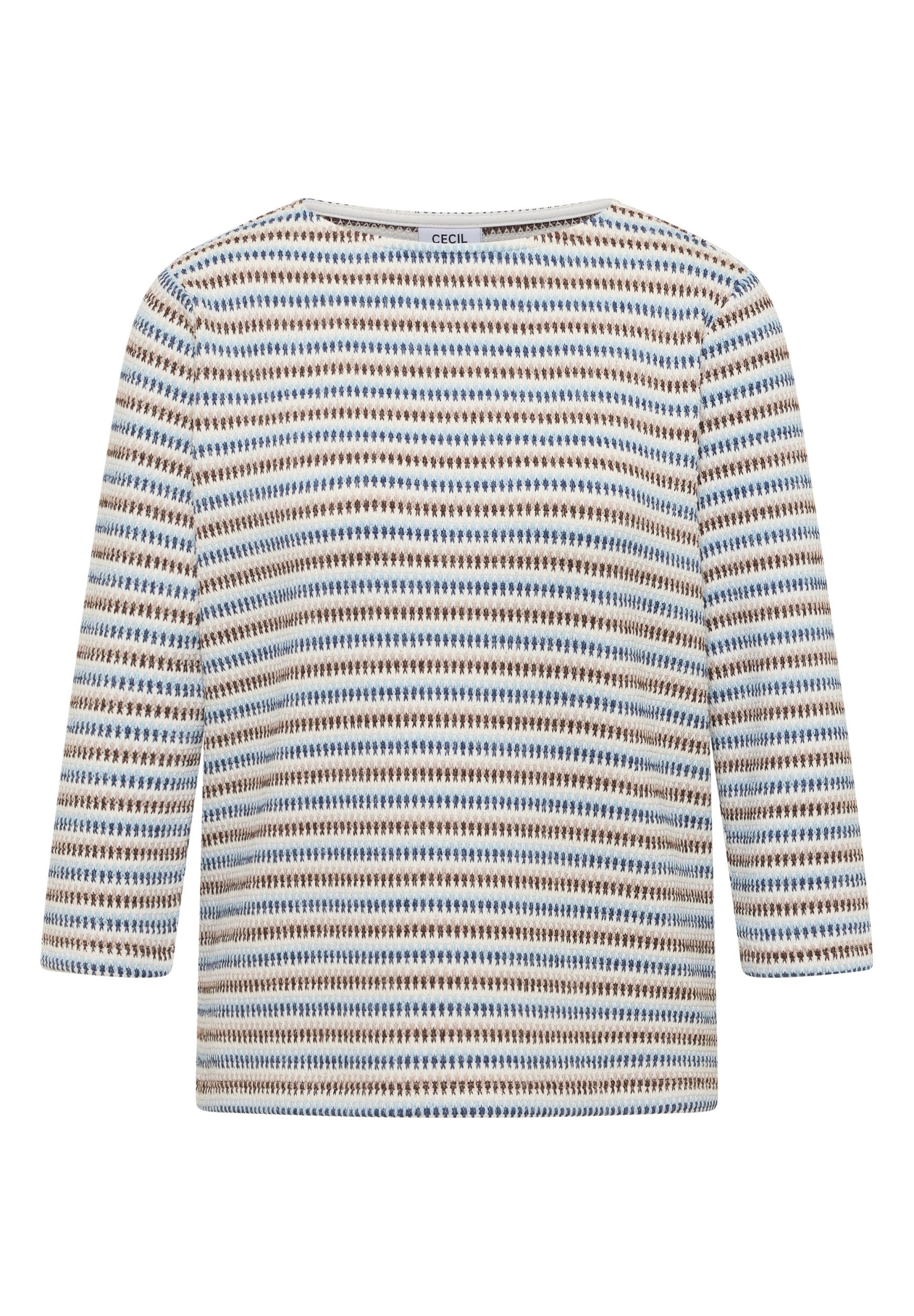 CECIL T-Shirt Multi Stripe Knit T-Shirt günstig online kaufen