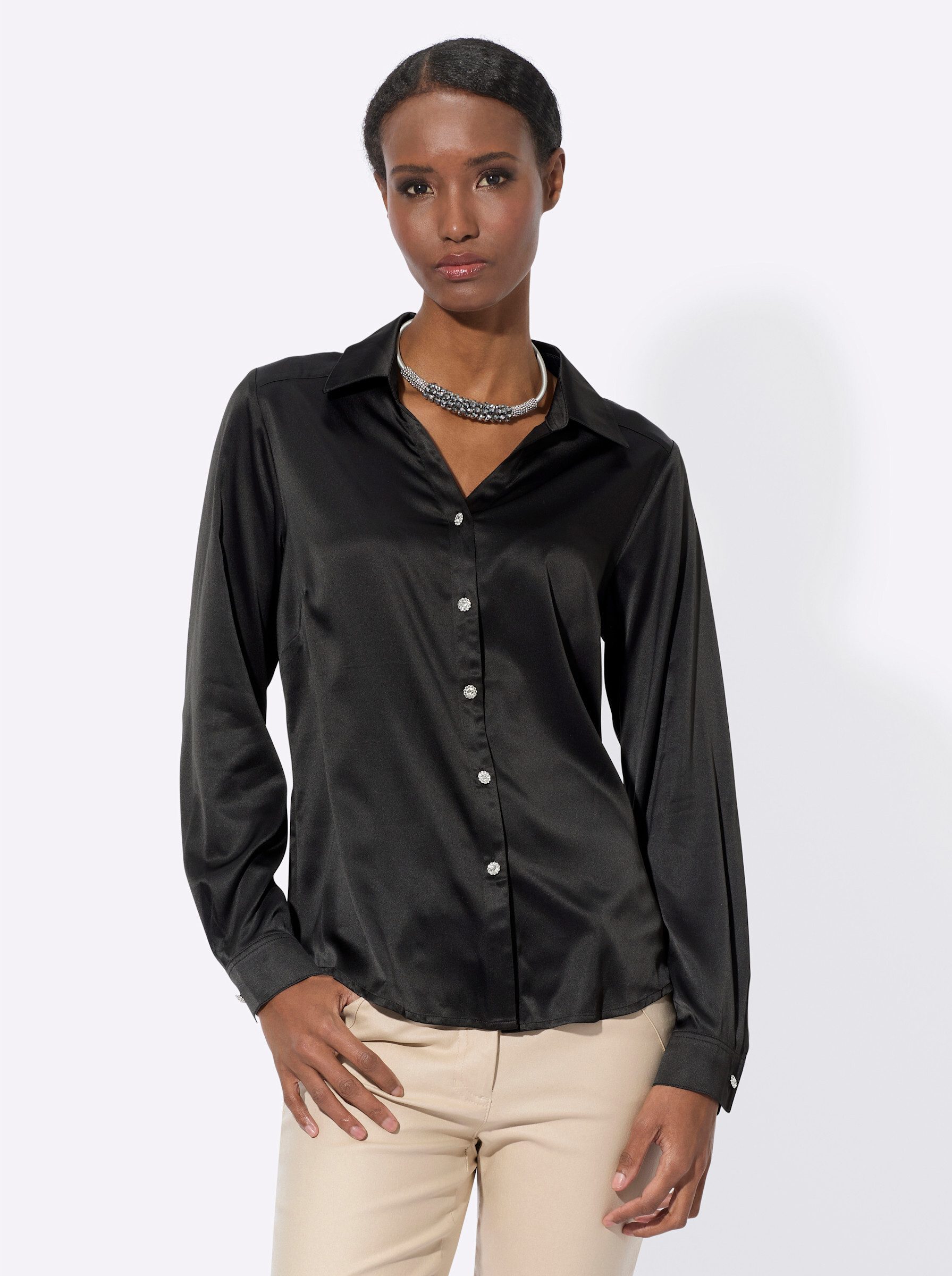 creation L Klassische Bluse Satinbluse günstig online kaufen