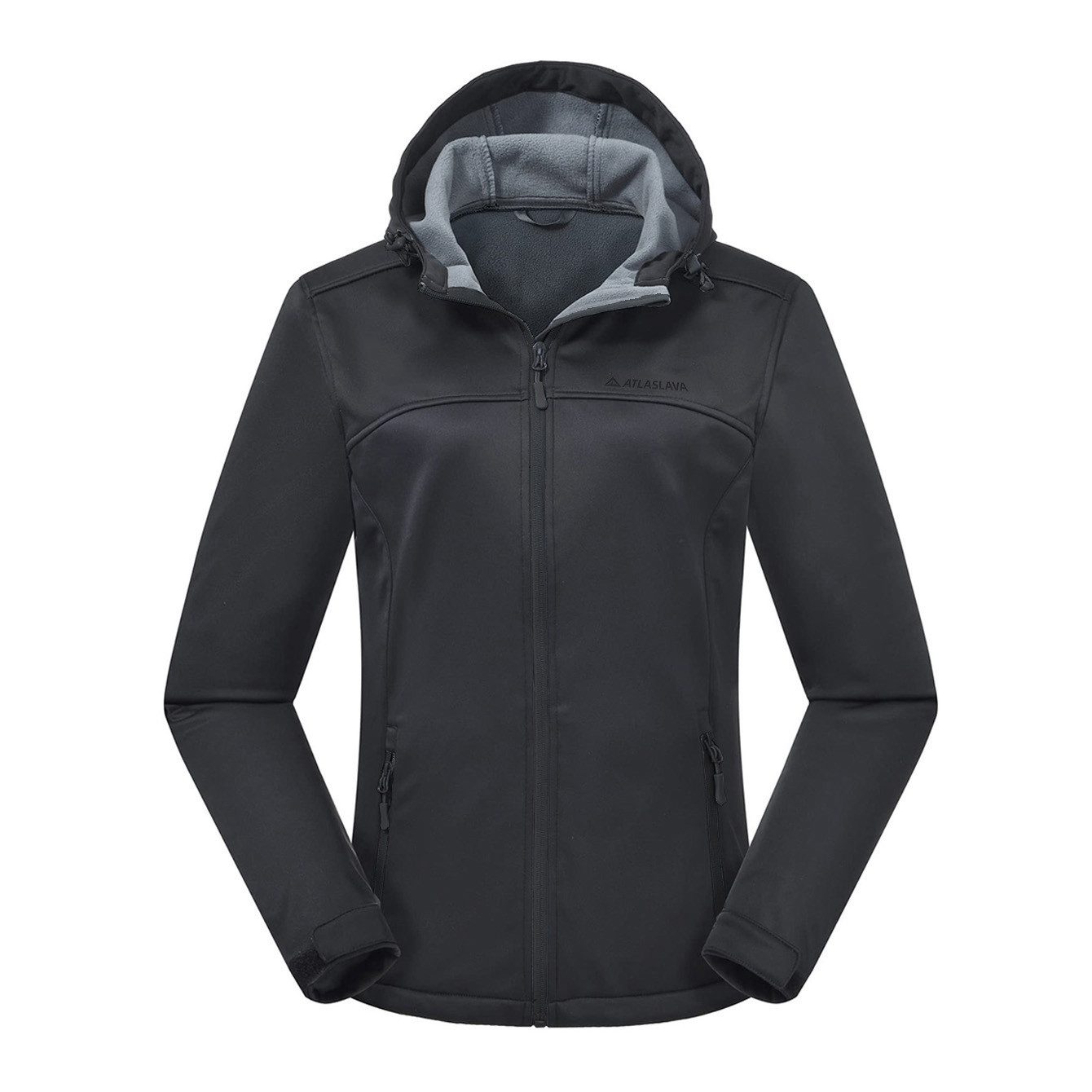 ATLASLAVA Softshelljacke Damen Wasserdicht Atmungsaktiv Leicht (1-St) Fleece Kapuze Übergangsjacke für Laufen Wandern