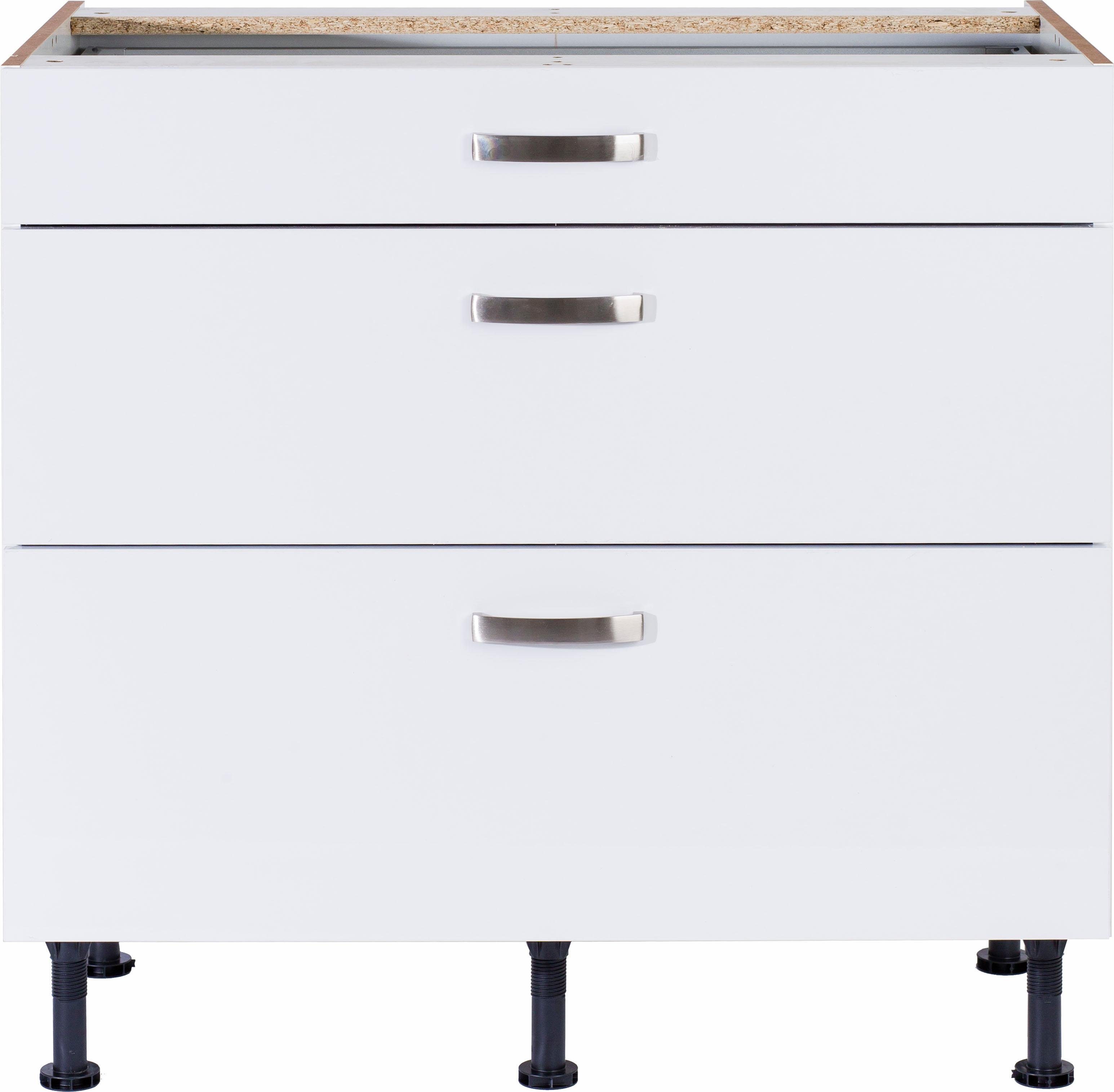 KOCHSTATION Unterschrank KS-Cara Breite 90 cm, mit Vollauszügen und Soft-Close-Funktion