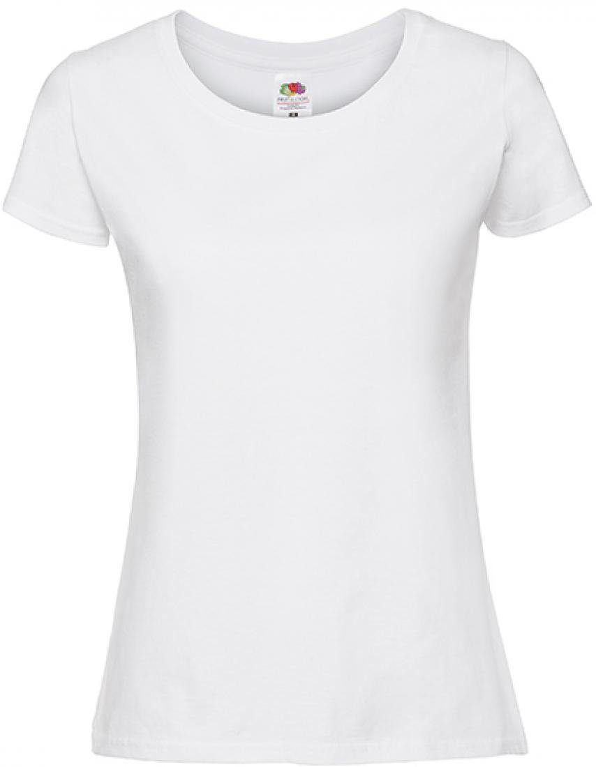 Rundhalsshirt Damen T-Shirt Ringspun Premium T Lady-fit