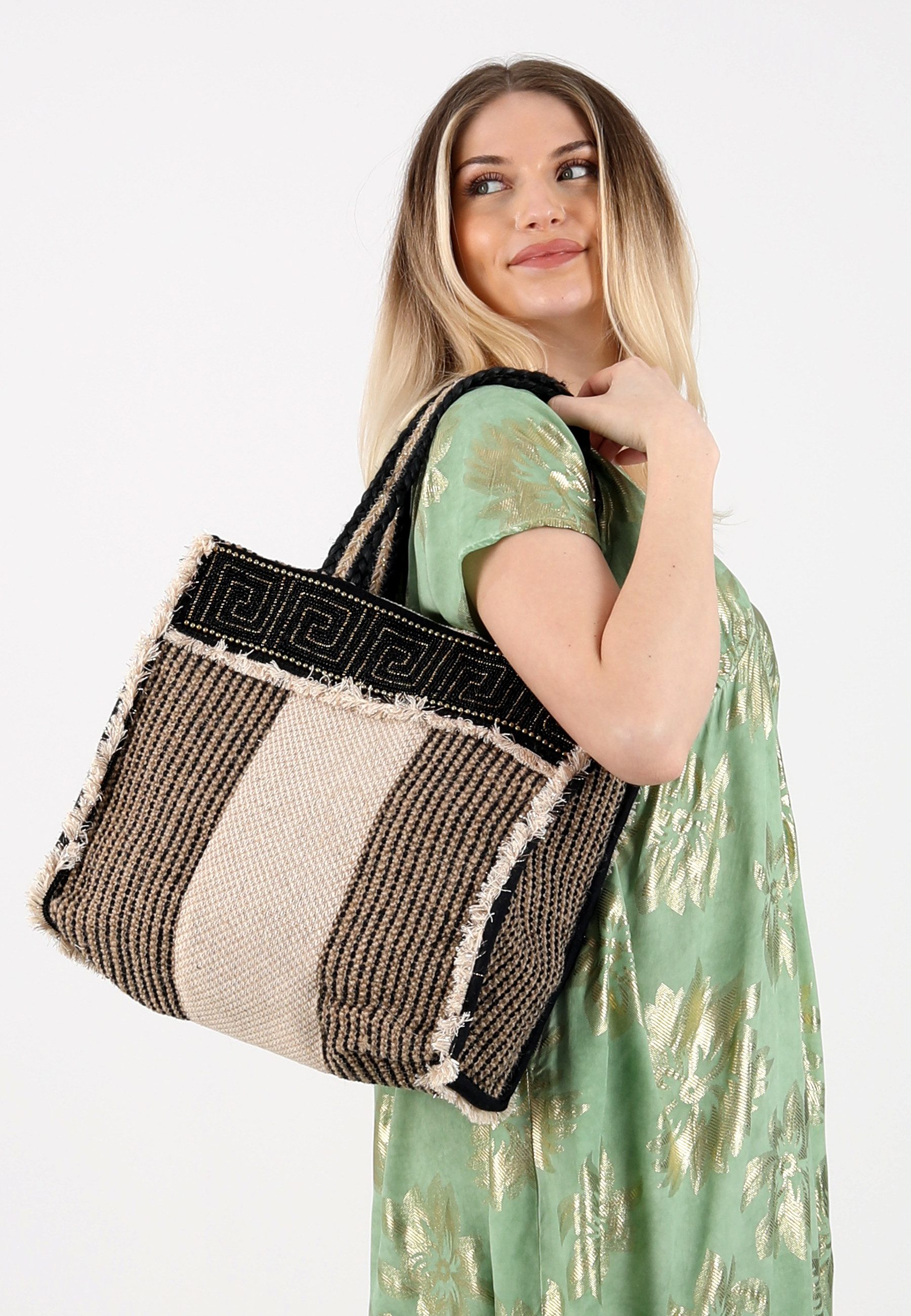 YC Fashion & Style Strandtasche Hochwertige Baumwolltasche – Perfekt für Strand und, Vintage