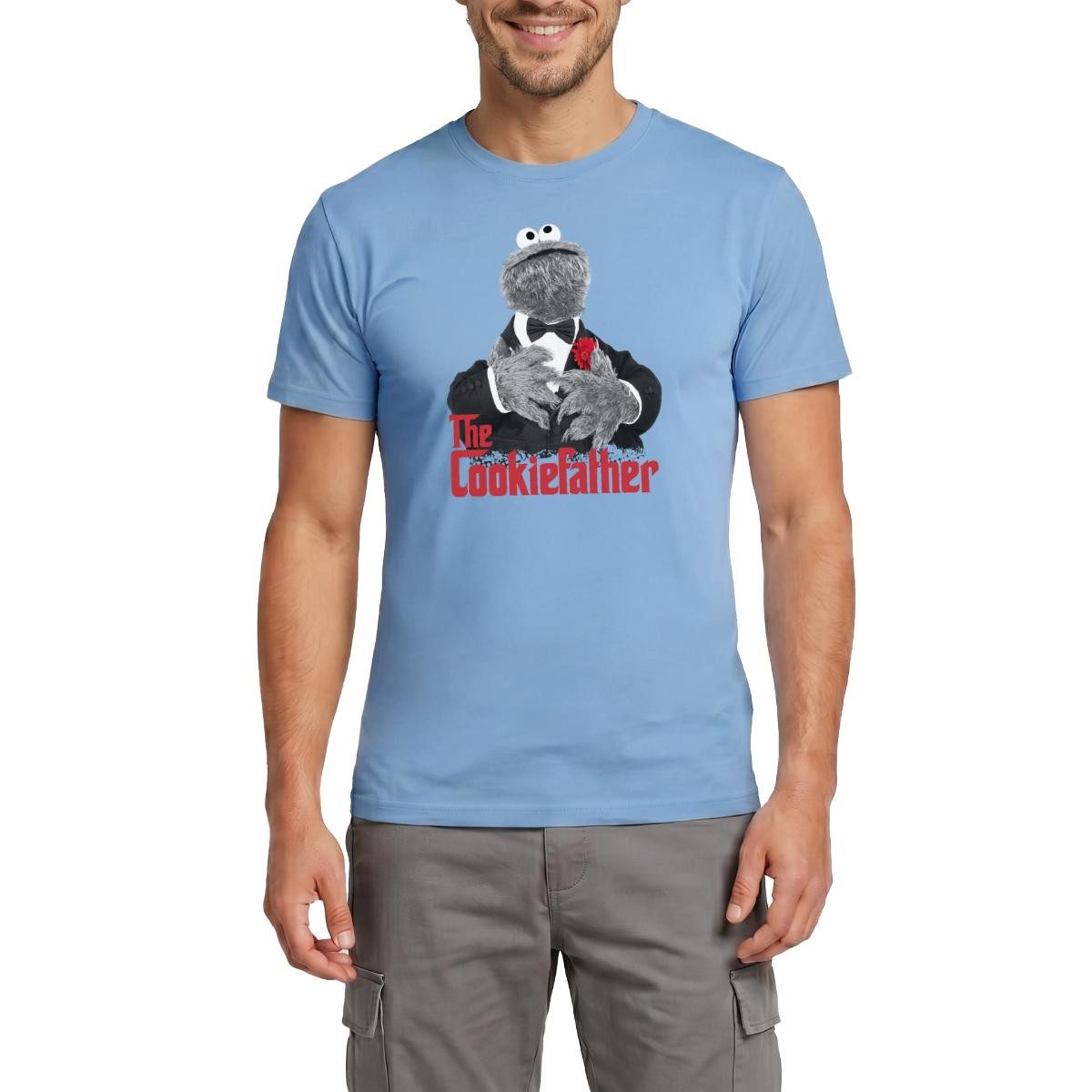 T-Shirt Sesamstraße Krümelmonster The Cookiefather Männer T-Shirt