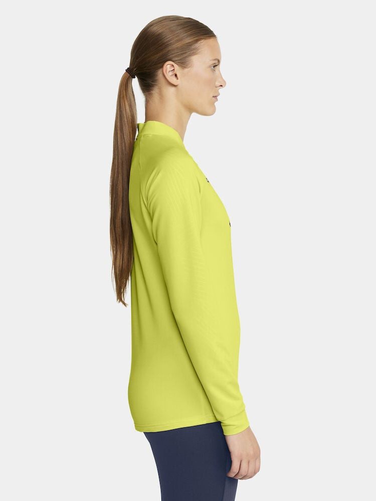 Craft Langarmshirt Extend Halfzip (hohe Bewegungsfreiheit, bequeme Passform) gelb Damen