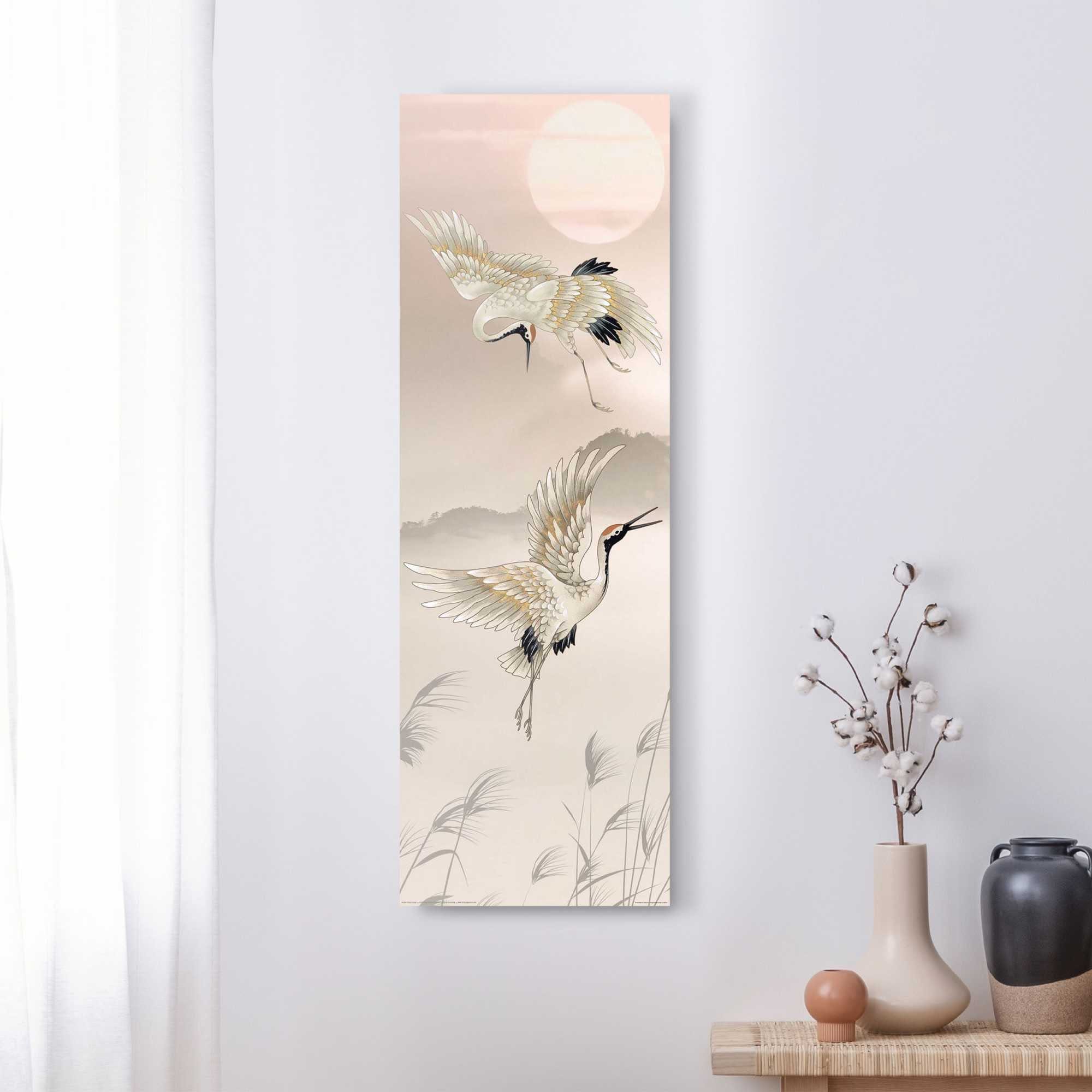 Pastel Wandbild Reinders! Kraniche in