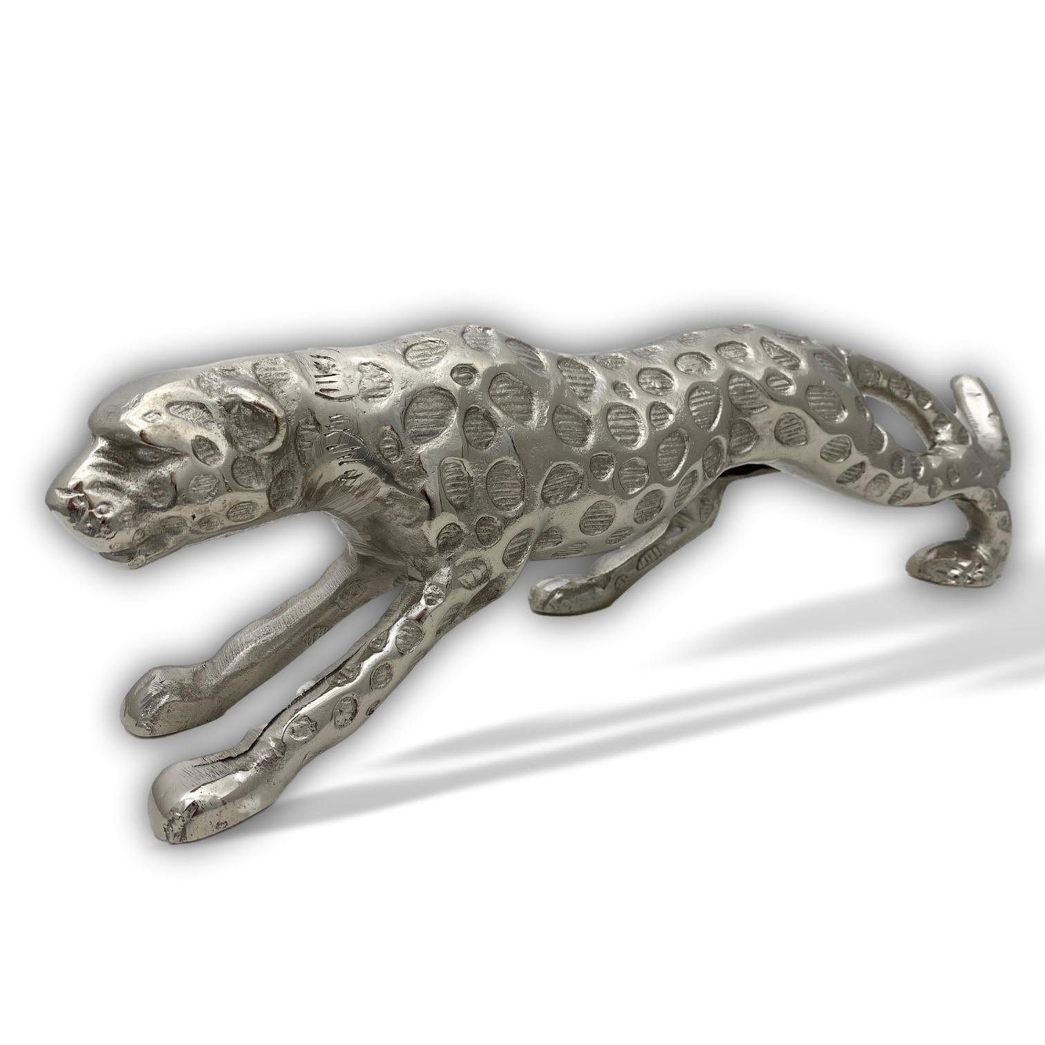 Aluminium Anti Raubtier Dekofigur Jaguar Statue Aubaho Skulptur Raubkatze Figur Panther