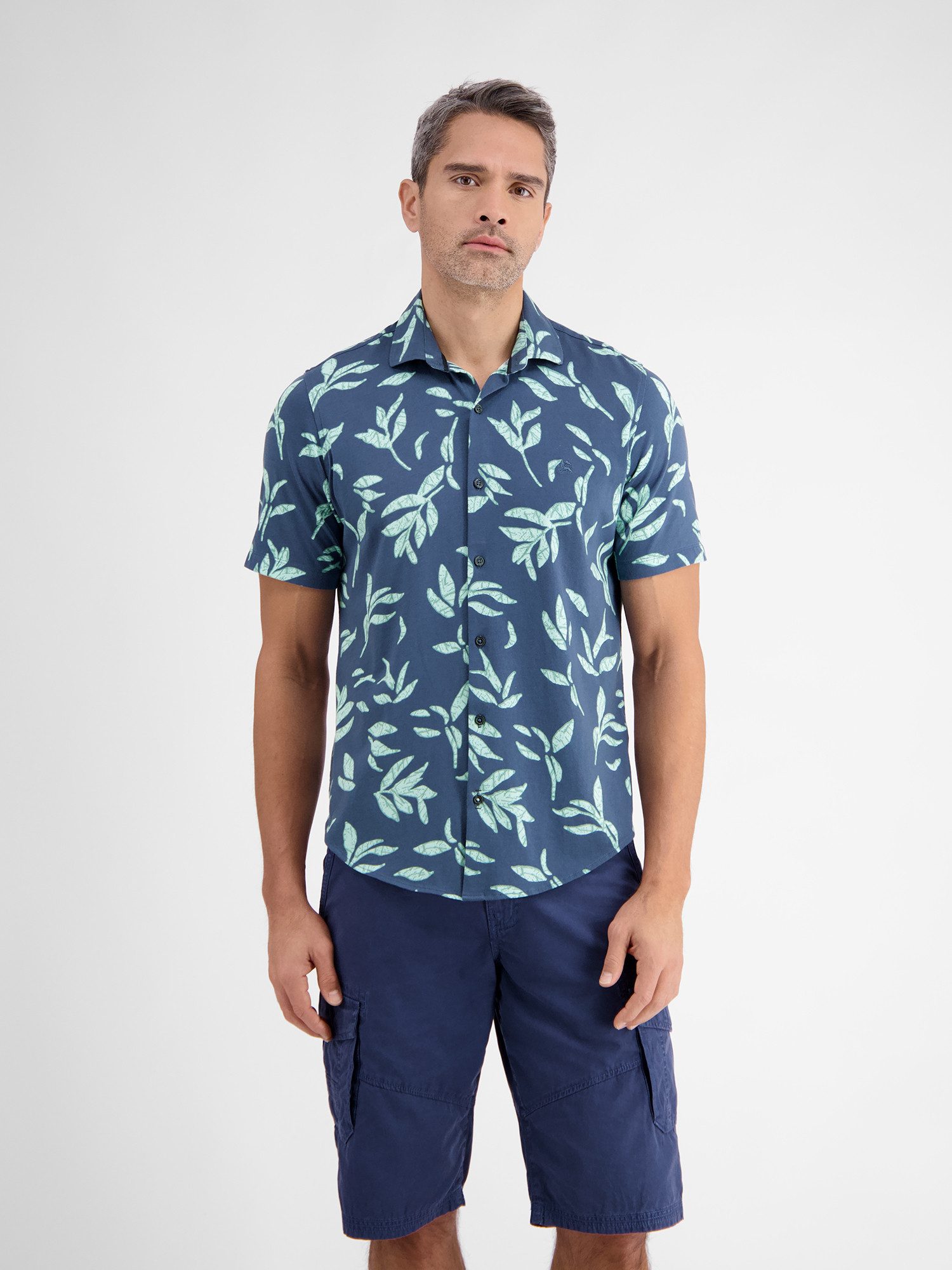 LERROS Kurzarmhemd LERROS Kurzarmhemd mit floralem Print