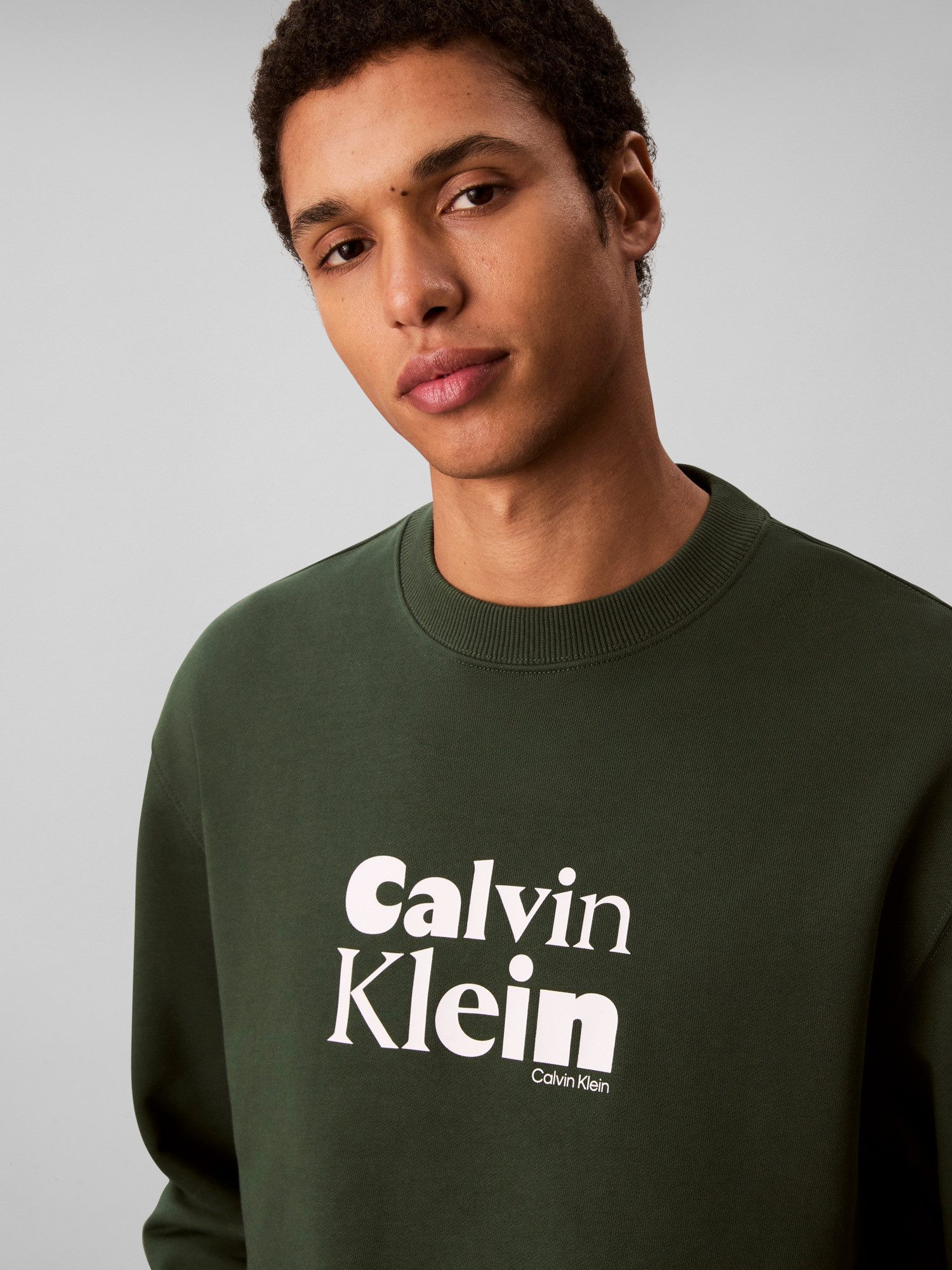 Calvin Klein Sweatshirt LS EU 350TERRY CALVIN BOLD GRAPH Rundhalsausschnitt, regular fit