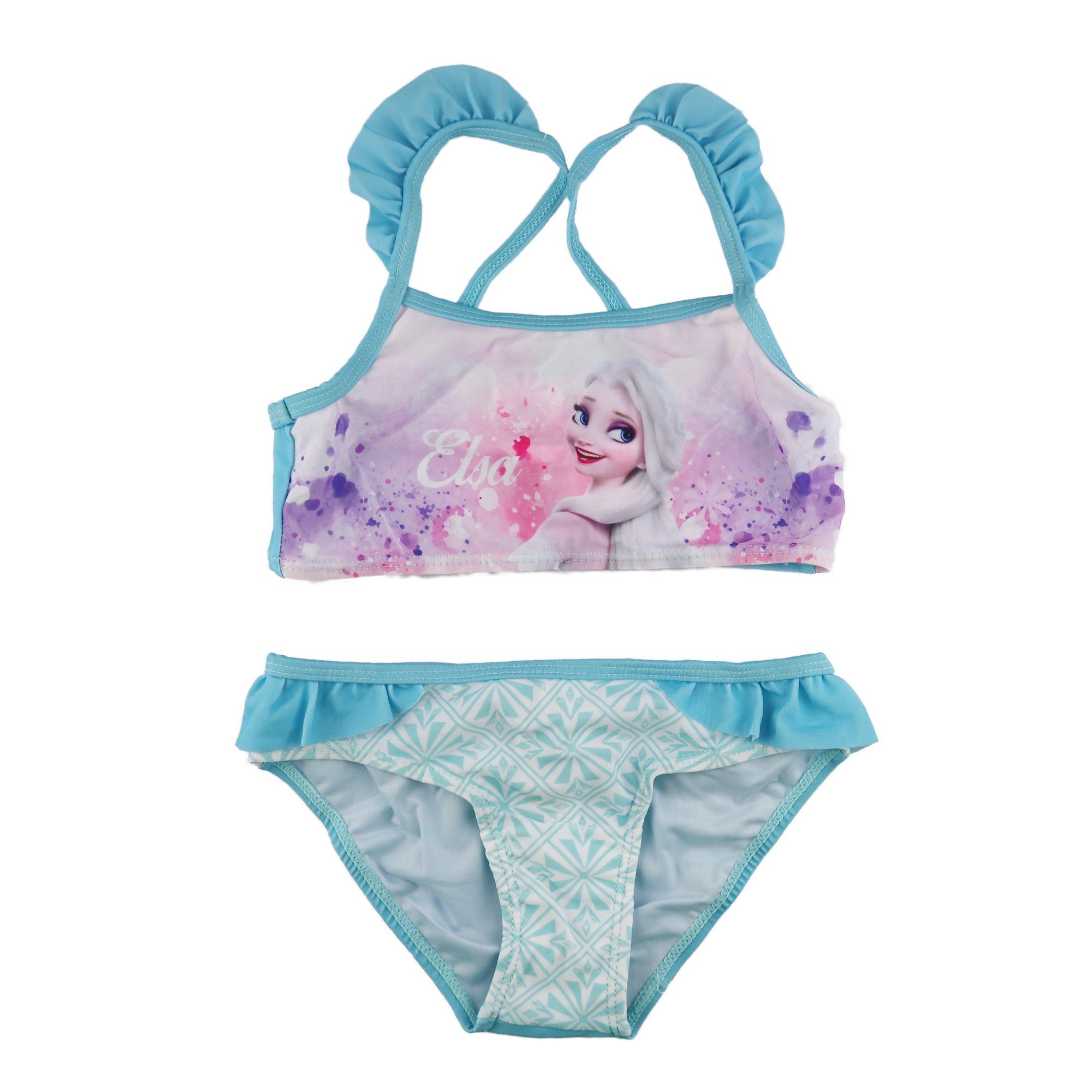 Disney Frozen Bustier-Bikini »Die Eiskönigin Elsa Mädchen Kinder Badeanzug«  Gr. 104 bis 134, Hellblau oder Lila online kaufen | OTTO