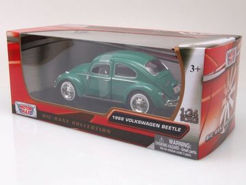 Motormax Modellauto VW Käfer 1966 grün Modellauto 1:24 Motormax, Maßstab 1:24