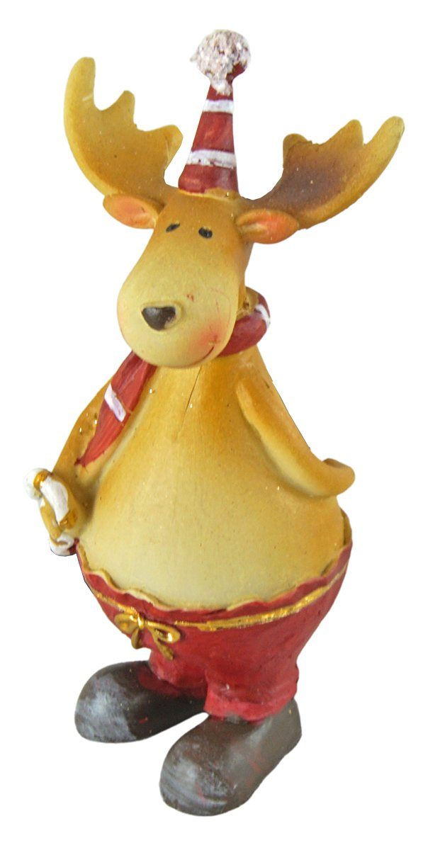 IKO Weihnachtsfigur 2er Set Elche Winter (Set), freundlich fröhliches Design