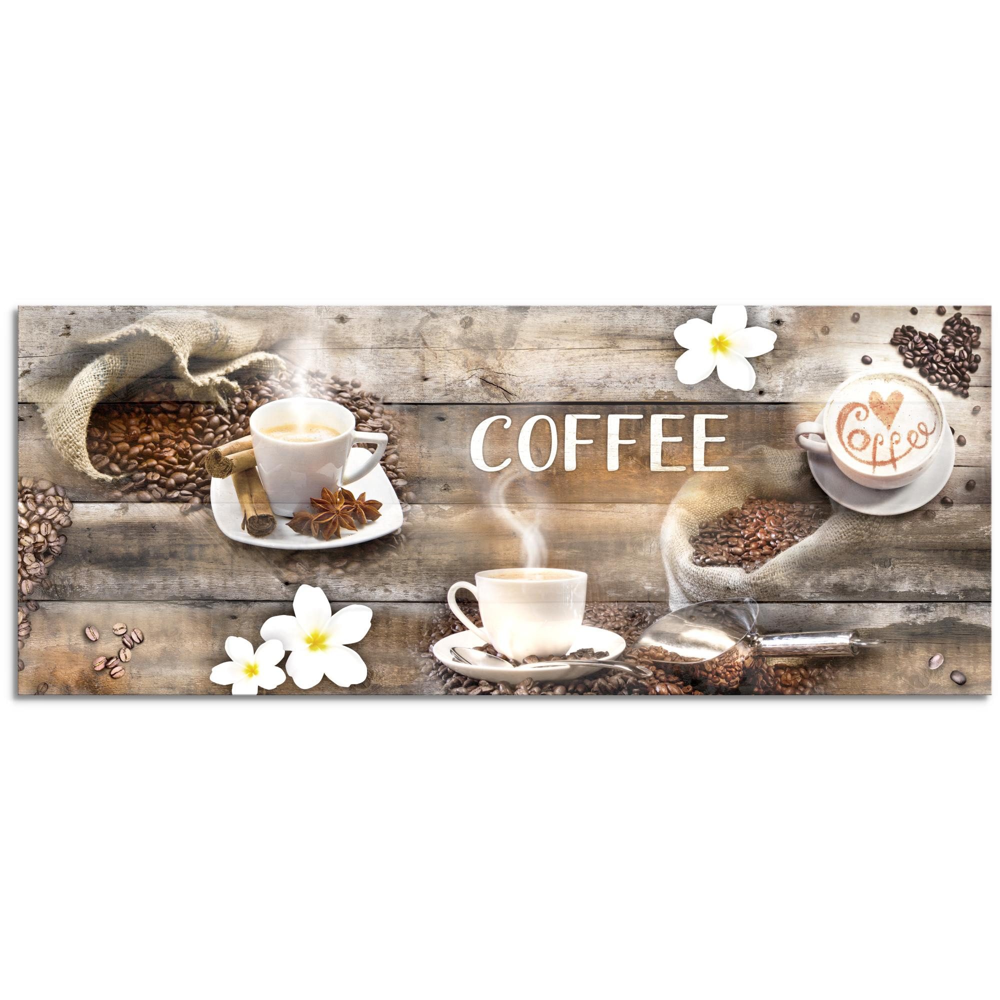 Runa Art Wandbild Küchenbilder Küche Deko Kaffee Braun Beige Deko, Kaffee günstig online kaufen