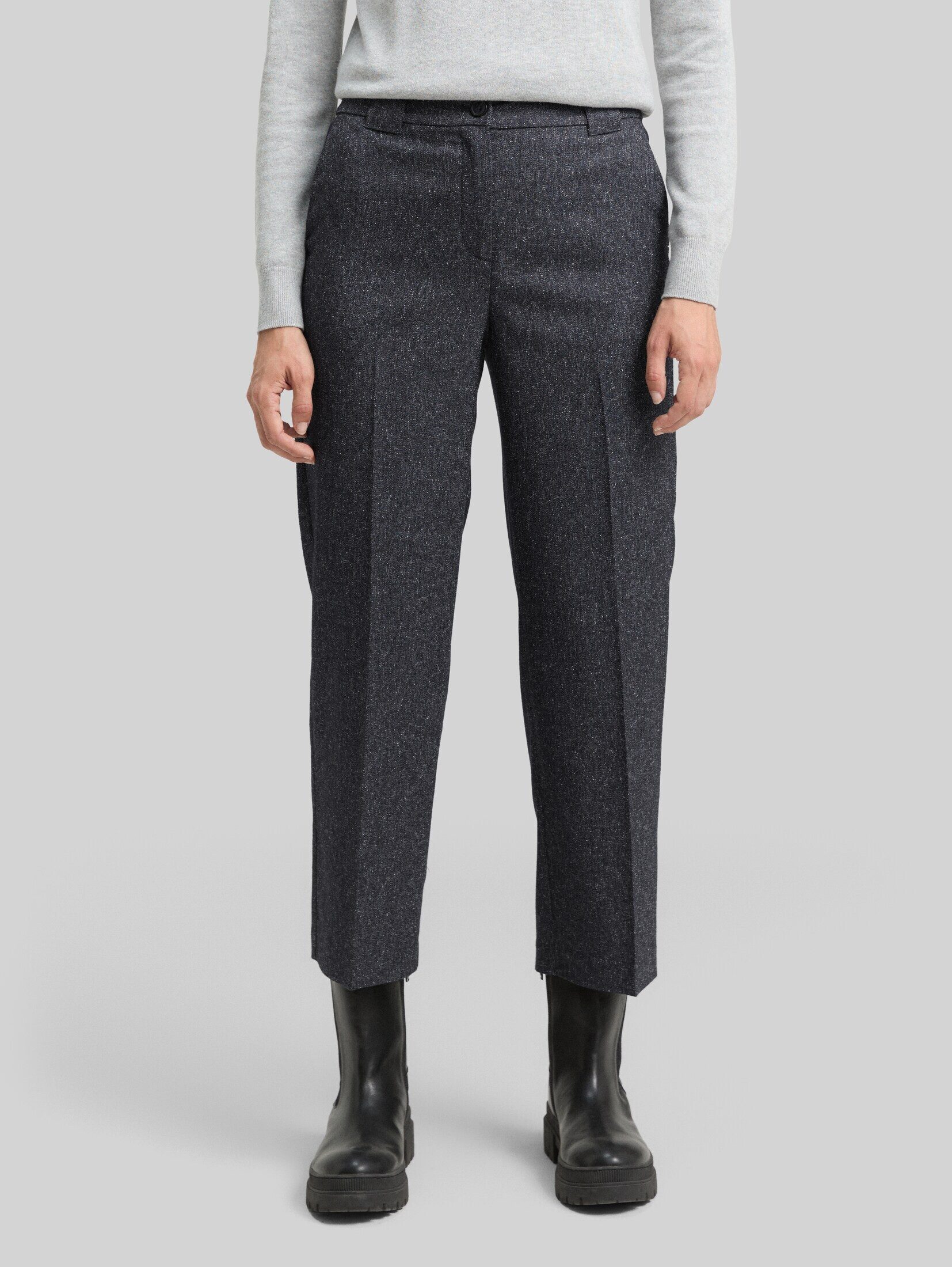 TOM TAILOR 7/8-Hose Hosen & Chino TTMIA STRAIGHT Hose in Melange-Optik