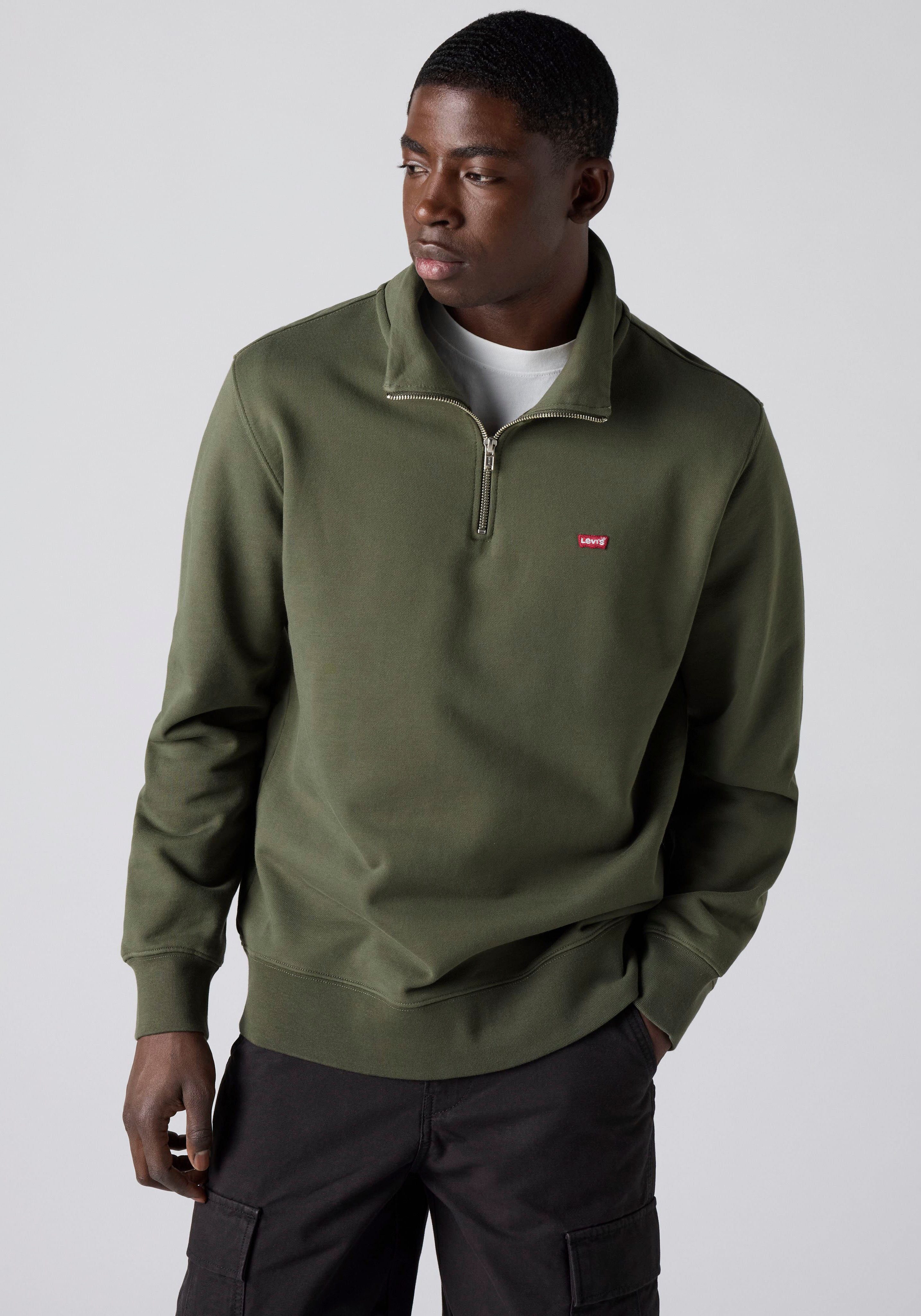 Levi's® Sweatshirt ORIGINAL HM 1/4 ZIP mit Troyer-Kragen und Logo-Stickerei