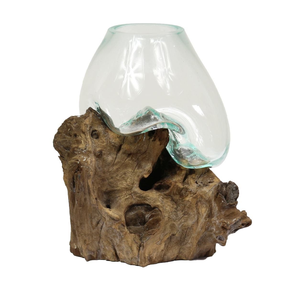 Oriental Galerie Dekofigur Wurzelholz Glas 18 cm Nr.4 (1 St)