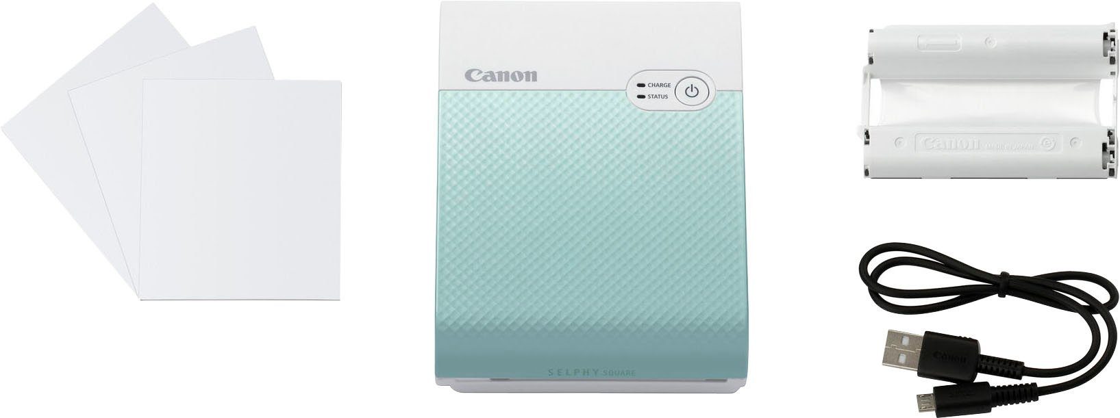 Canon SELPHY QX10 (Wi-Fi) mintgrün (WLAN Square Fotodrucker,