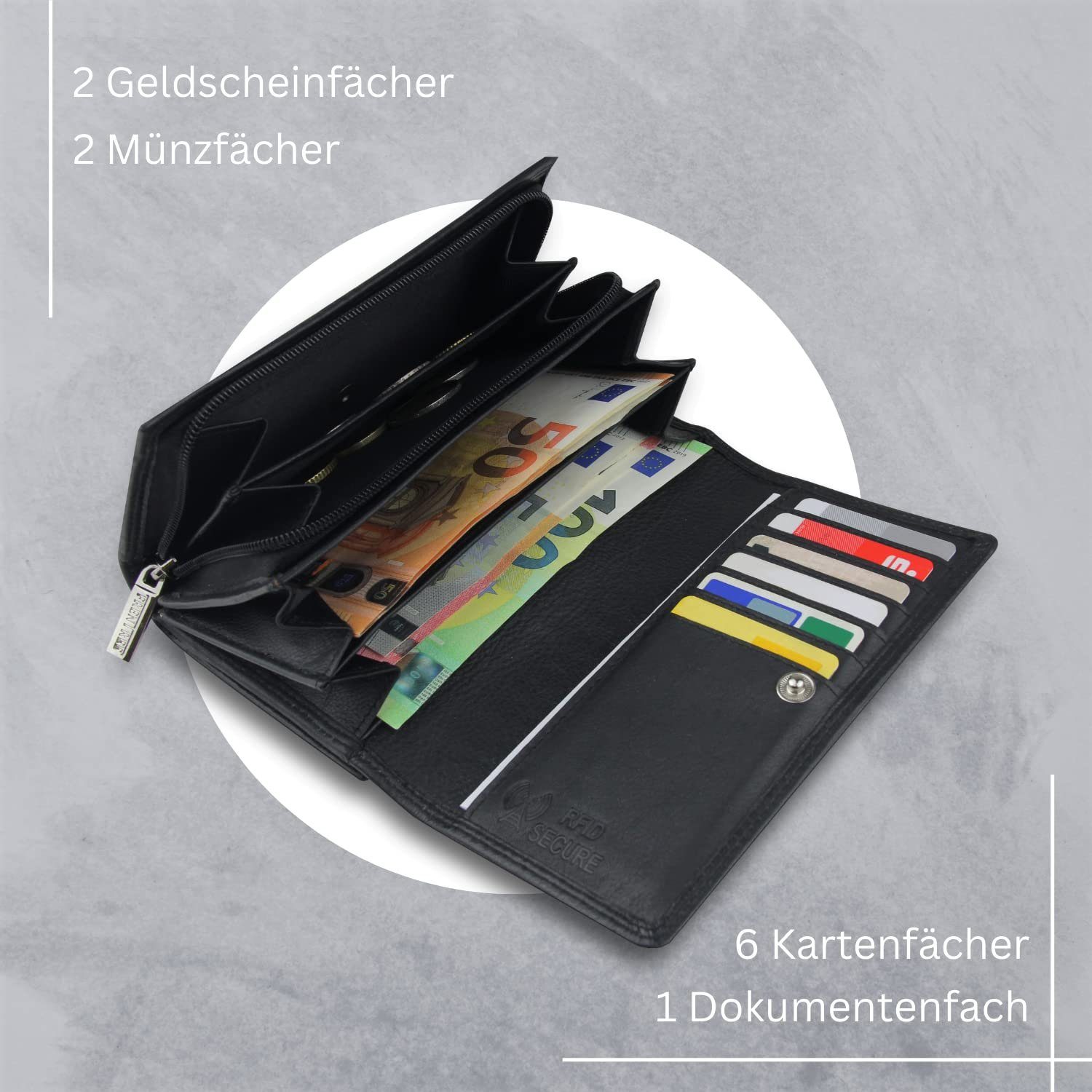 Frentree Geldbörse Damen Portemonnaie aus echtem günstig online kaufen