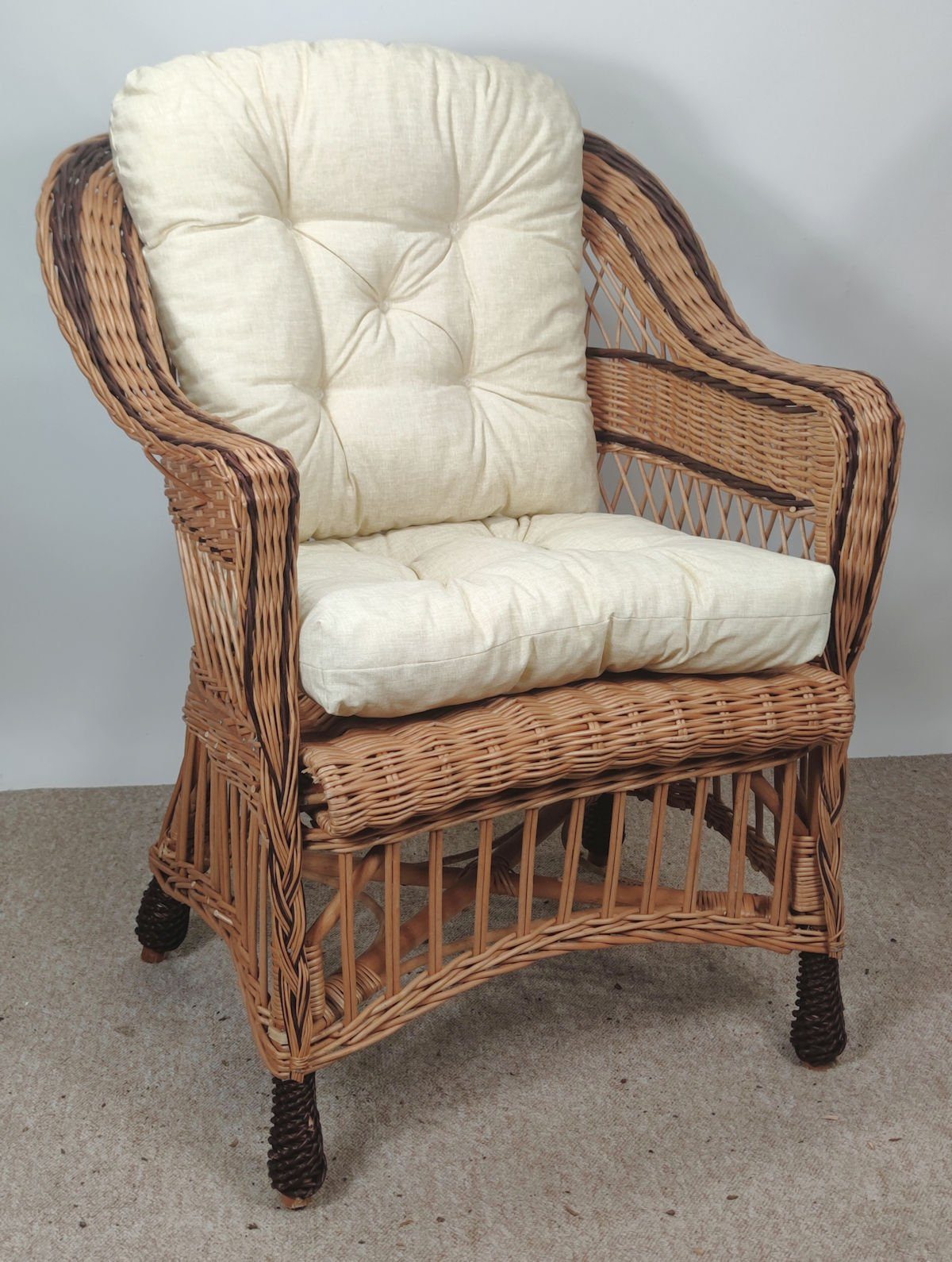 Rattani Rattanstuhl Premium Korbstuhl, Korbsessel Weide, günstig online kaufen