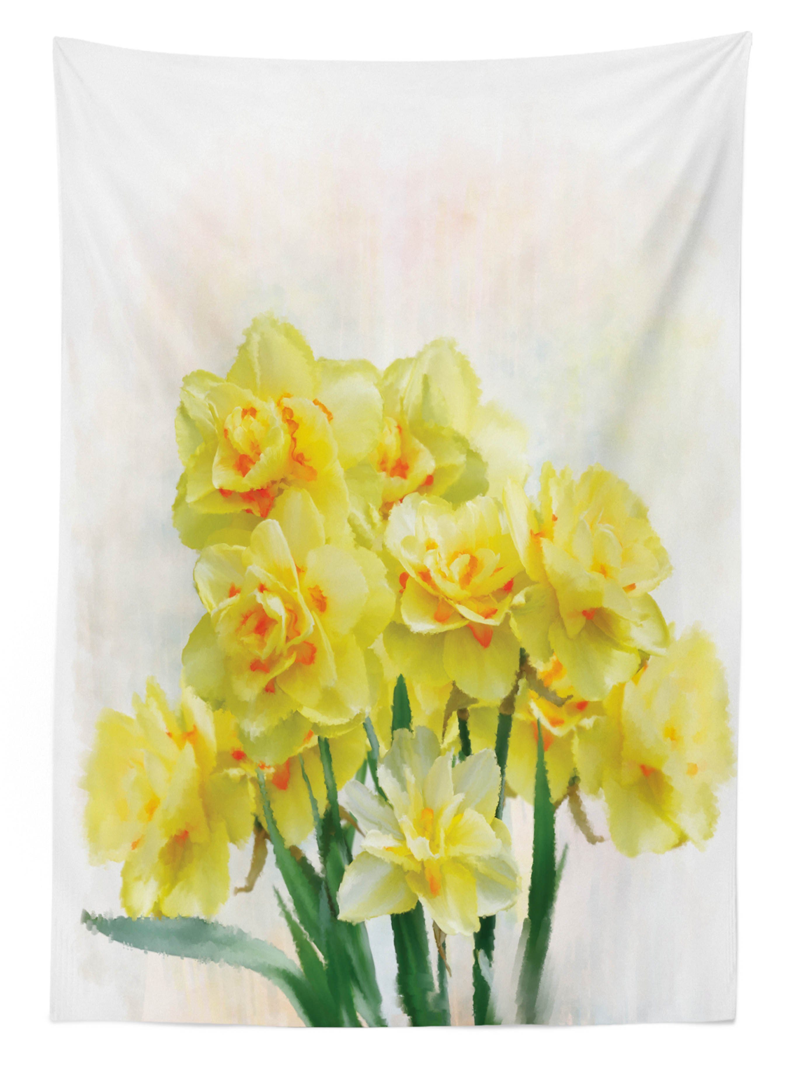 Abakuhaus Tischdecke Farbfest den Außen Waschbar Für Bereich Narzissen Malen Klare von geeignet Blume Bouquet Farben