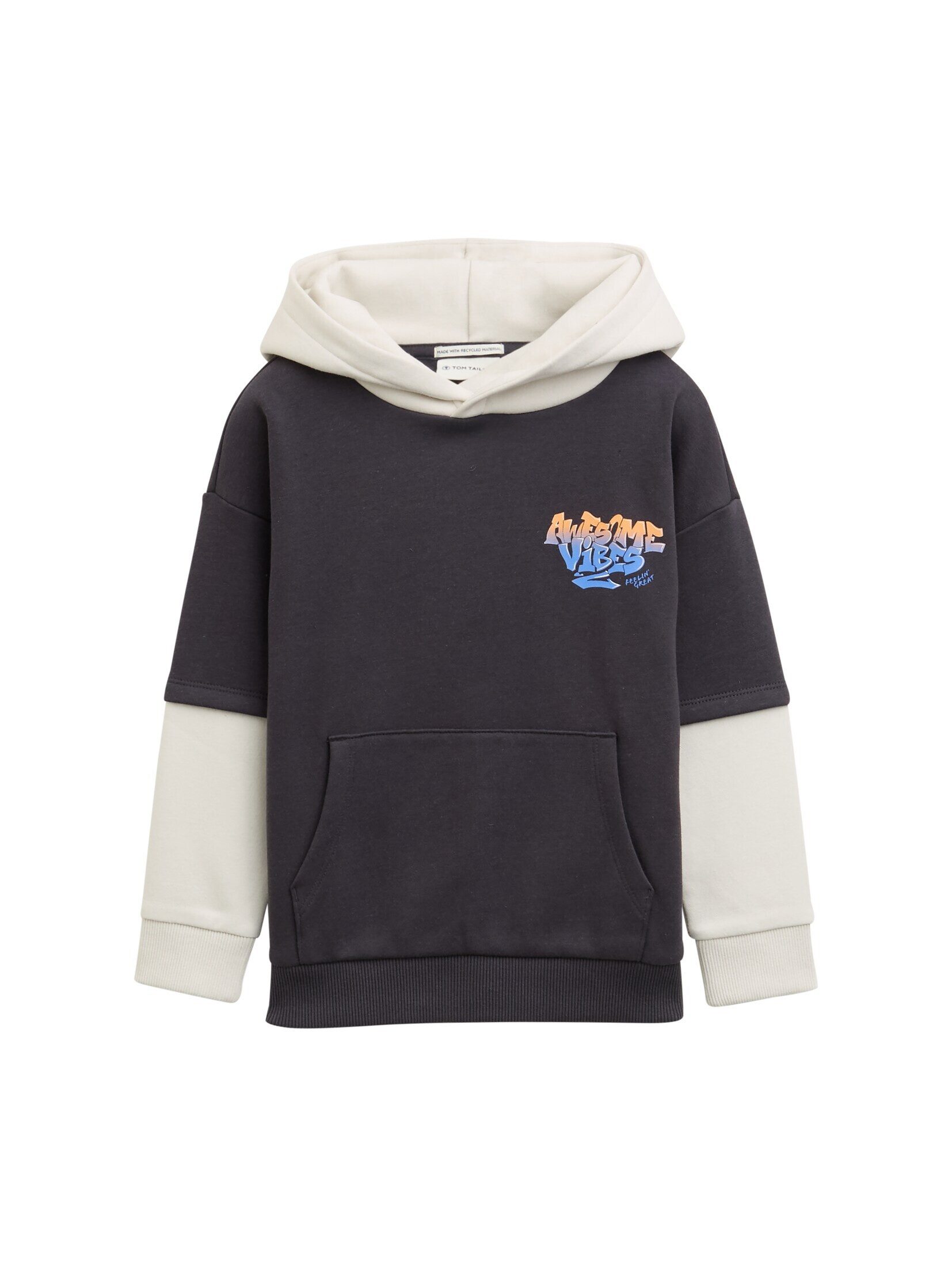 TOM TAILOR Sweatshirt Strick & Sweatshirts Hoodie Sweatshirt im 2-in-1-Look