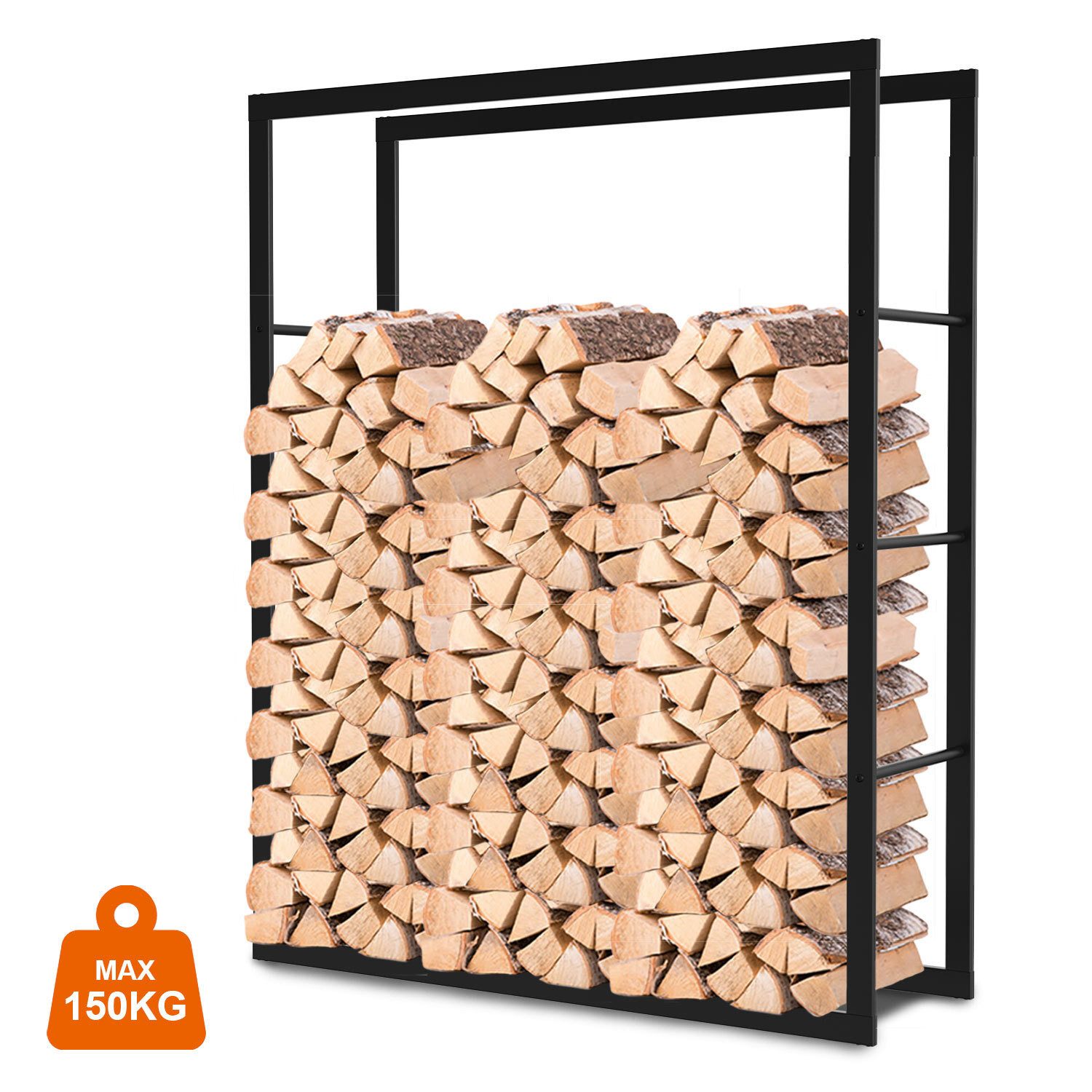 Clanmacy Kaminholzregal Brennholzregal für innen/außen 80x25x100 cm Metall günstig online kaufen