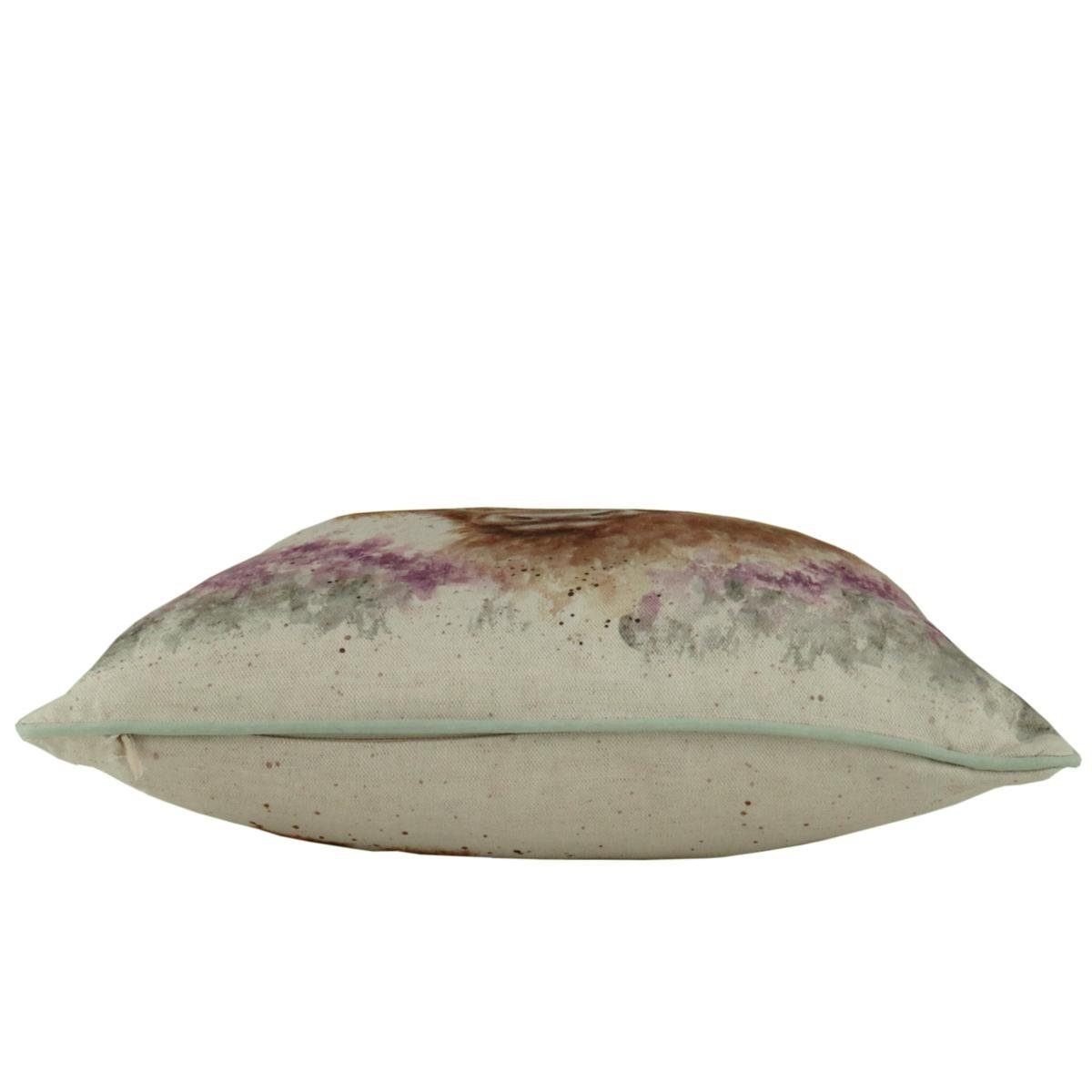 Wrendale Dekokissen Wrendale Designs Baumwoll-Leinen Kissen Highland Kuh und Heidekraut