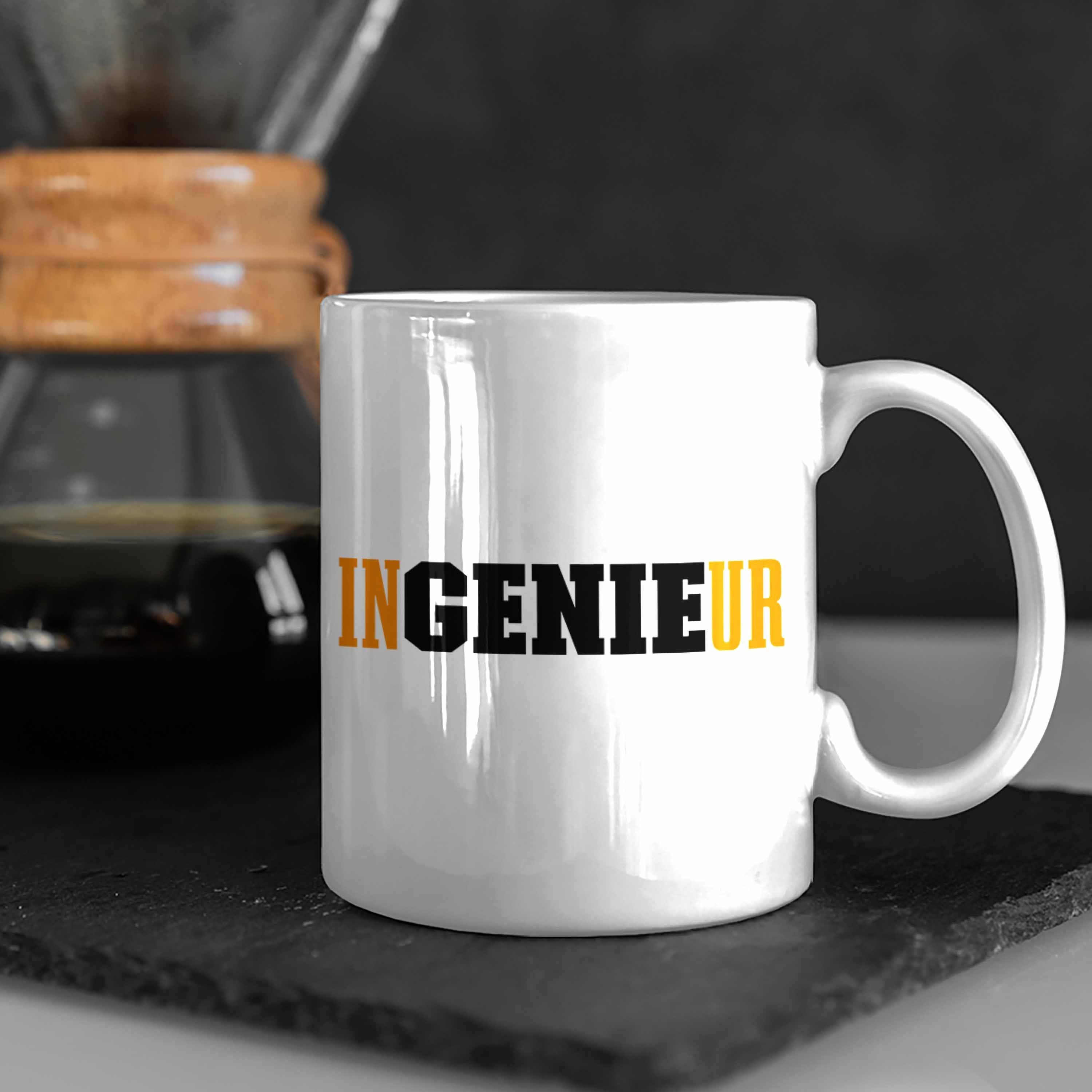 Gadget Trendation Ingenieur Geschenk Tasse Trendation Geschenkidee - Ingeneur Weiss Kaffeetasse Tasse