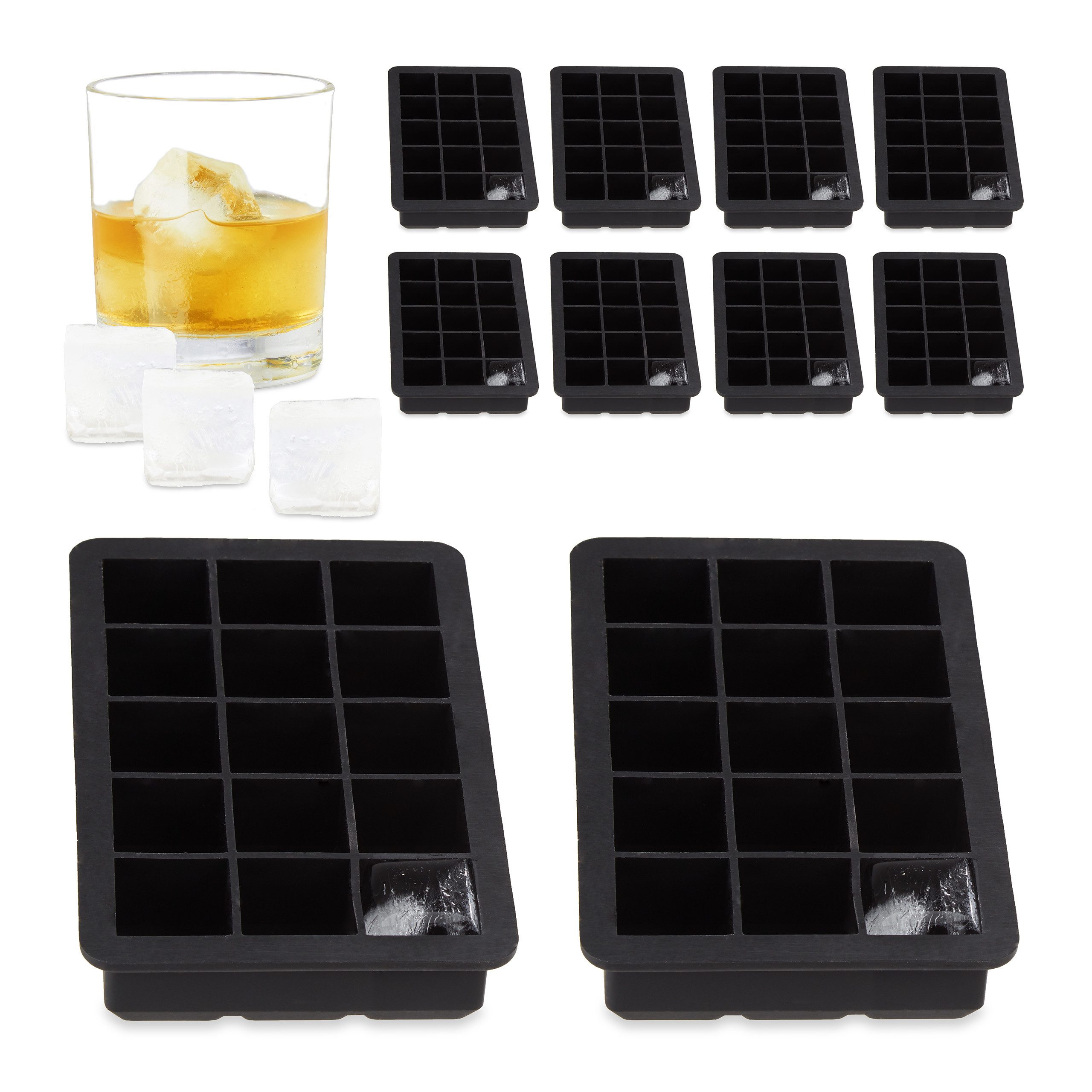 Eiswürfelform 10 x Eiswürfelform Silikon 2,5 cm