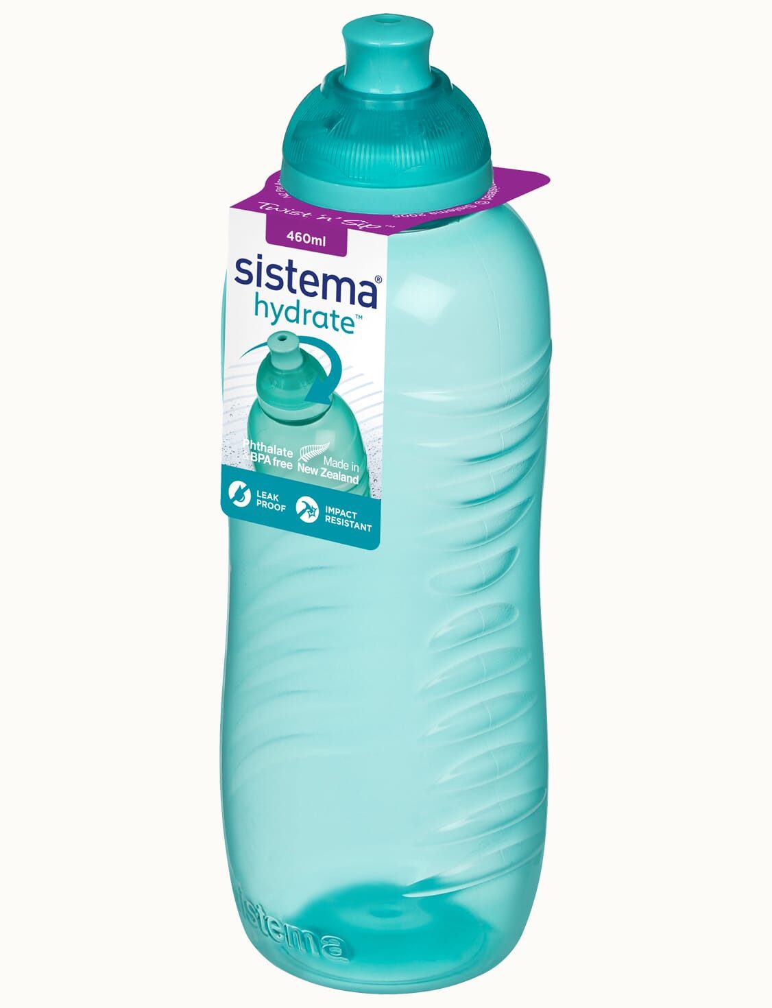 sistema Trinkflasche Sistema 460ml Twist `N` Sip Squeeze Bottle - Minty Teal